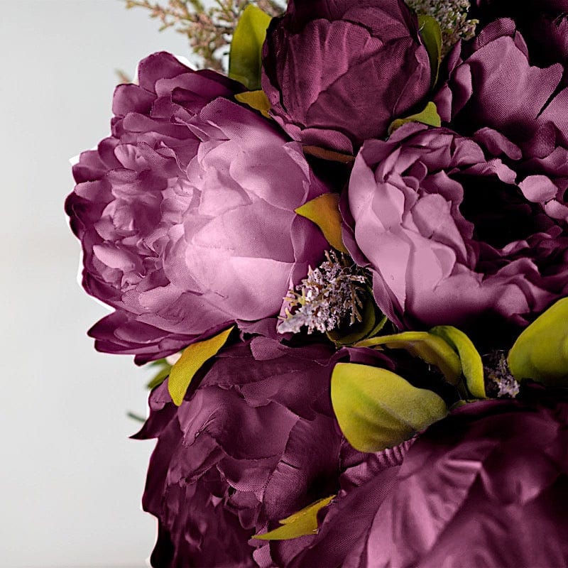 2 Pack 19 Stems Silk Peony Flowers Artificial Floral Arrangement - Perfect for Home Decor, Wedding Centerpieces & Office Tabletop Decoration