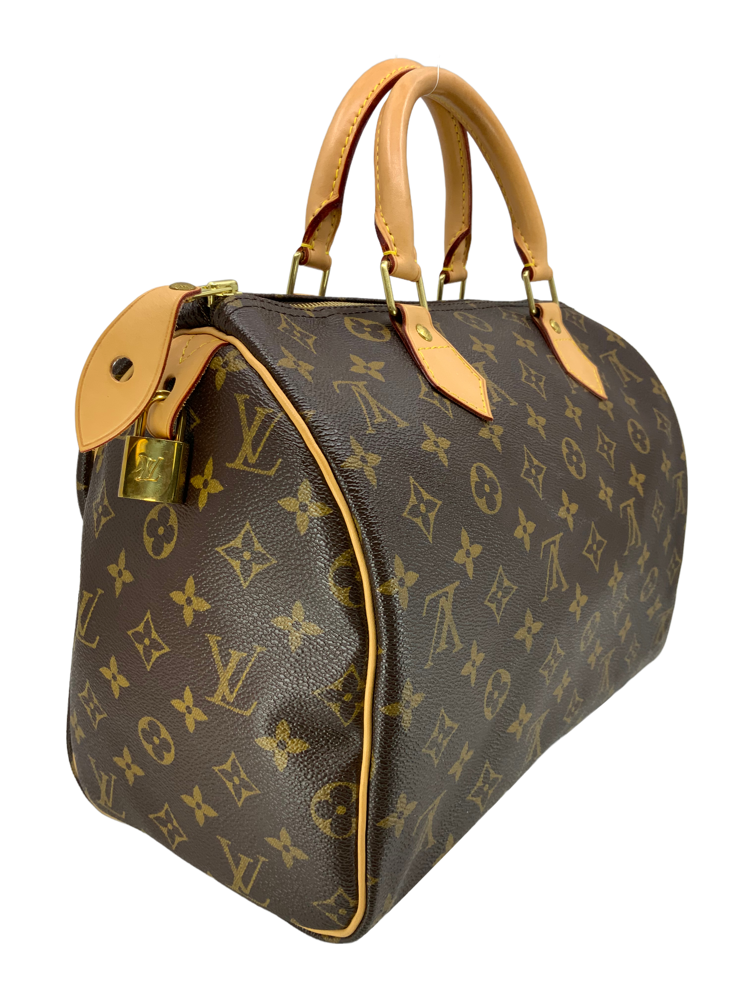 Authentic Louis Vuitton Monogram Speedy 30 Handbag - Luxury Canvas Shoulder Bag for Women - Perfect for Work, Travel & Everyday Use