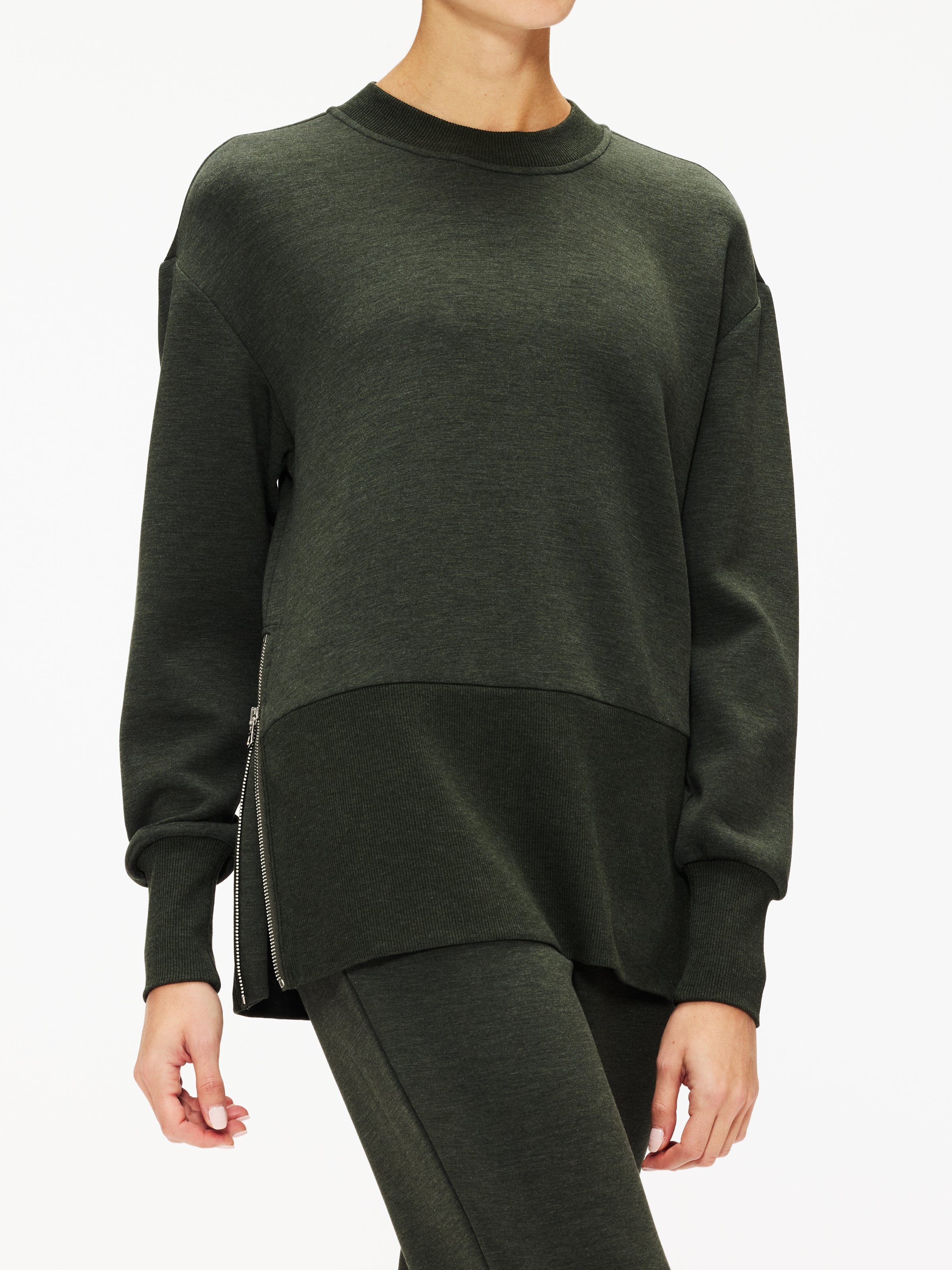 Varley Lowry Longline Sweat - Women's Oversized Pullover Hoodie | Soft Fleece Lounge Sweatshirt for Casual Wear, Yoga & Cozy Home Outfits
