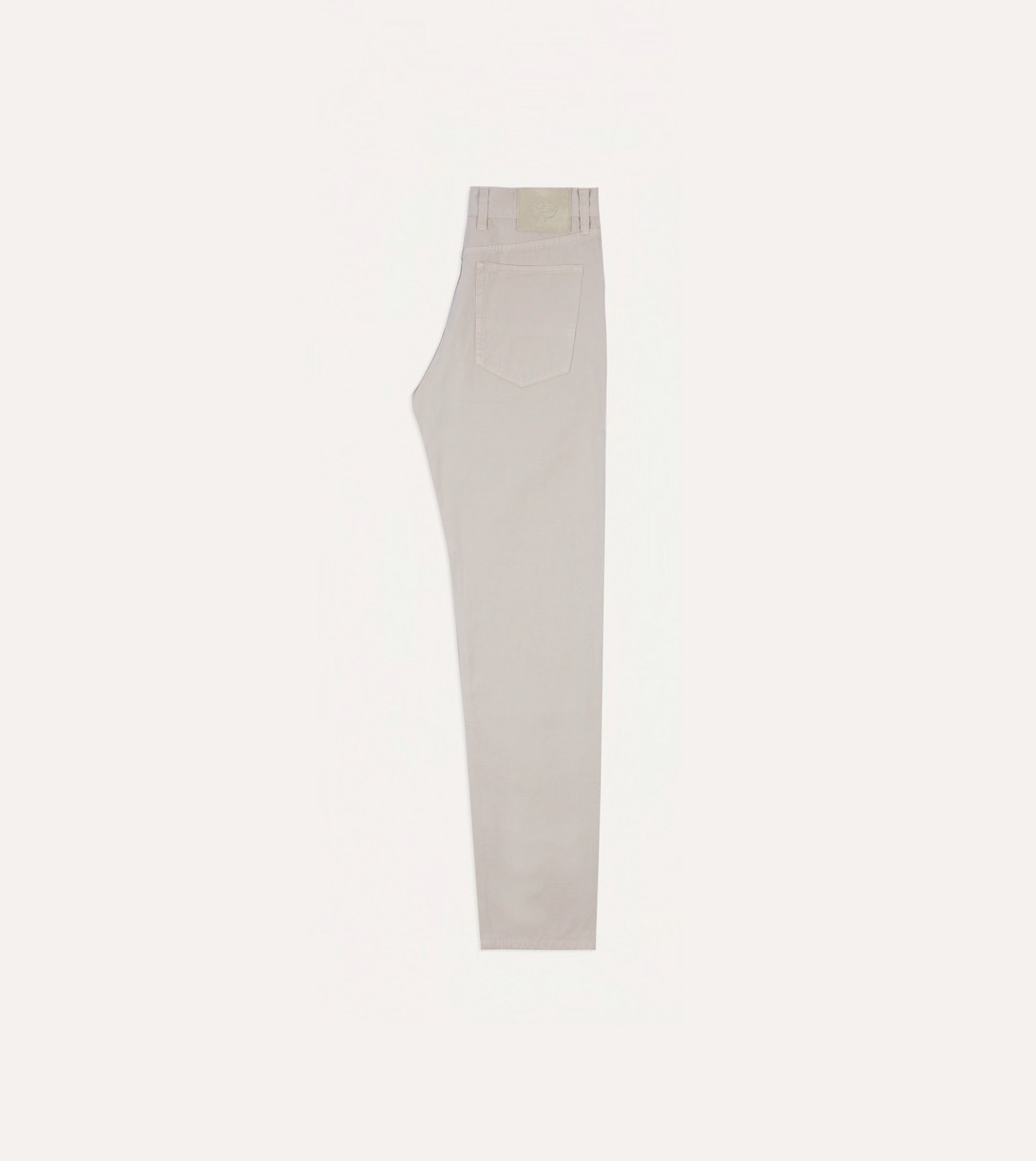 Ecru Lightweight Cotton Canvas Five Pocket Jeans for Women - Comfortable Casual Pants for Everyday Wear, Work & Travel