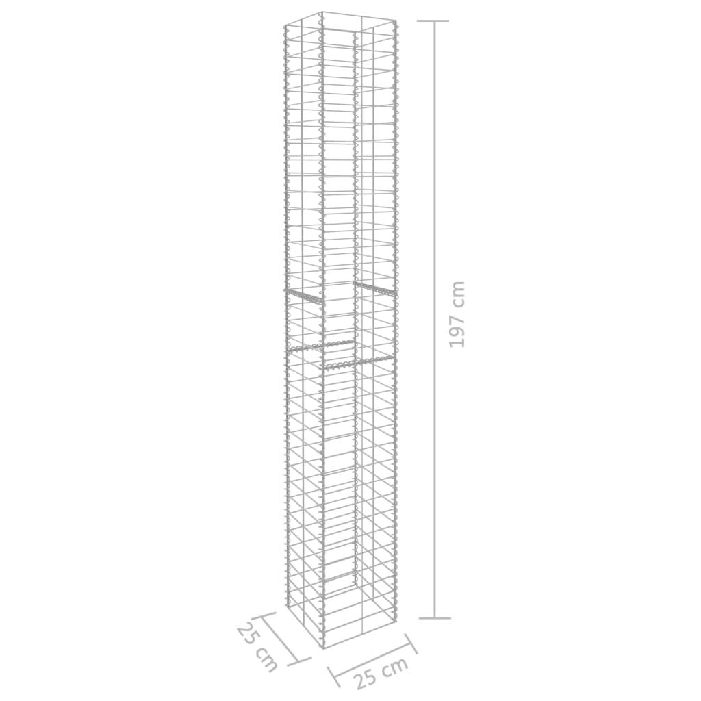 Galvanized Steel Gabion Baskets - 3 Pack (9.8