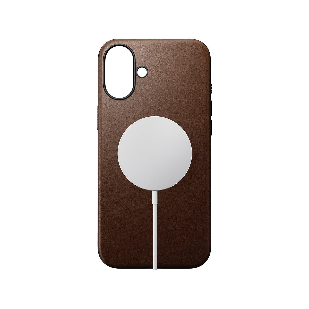 Premium Genuine Leather Phone Case for iPhone 16 Plus - Slim Protective Brown Cover with Card Slot | Perfect for Business Professionals & Everyday Use