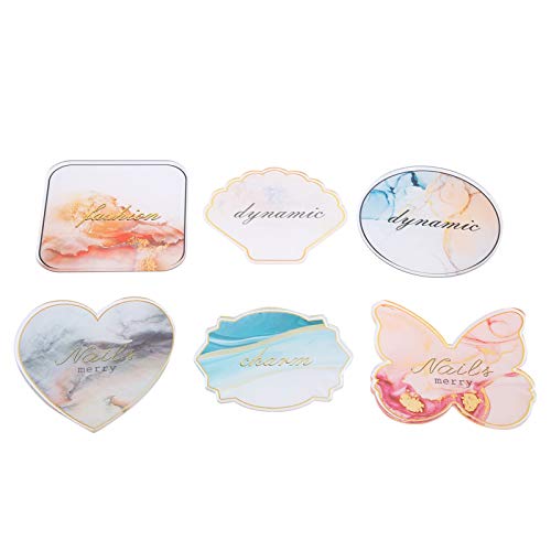 6Pcs Acrylic Nail Art Palette Set - Gel Polish Mixing Tray & Nail Tip Display Holder for DIY Manicures | Professional Nail Artist Tools for Salon & Home Use