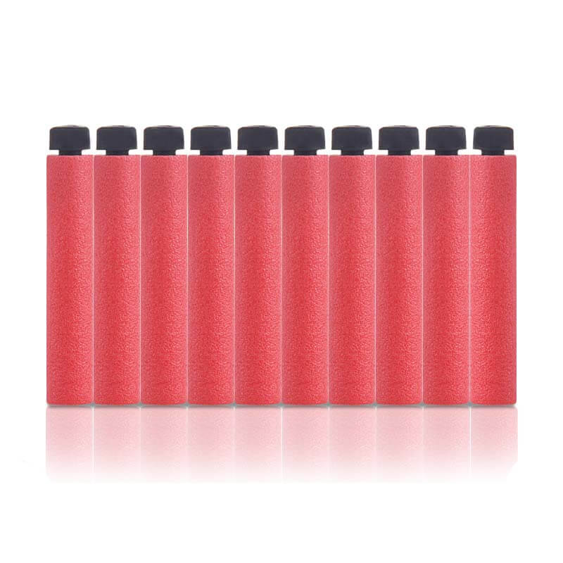 Worker Red & Black EVA Foam Darts with Soft Rubber Tips - Safe Toy Darts for Nerf Guns, Outdoor Games & Target Practice