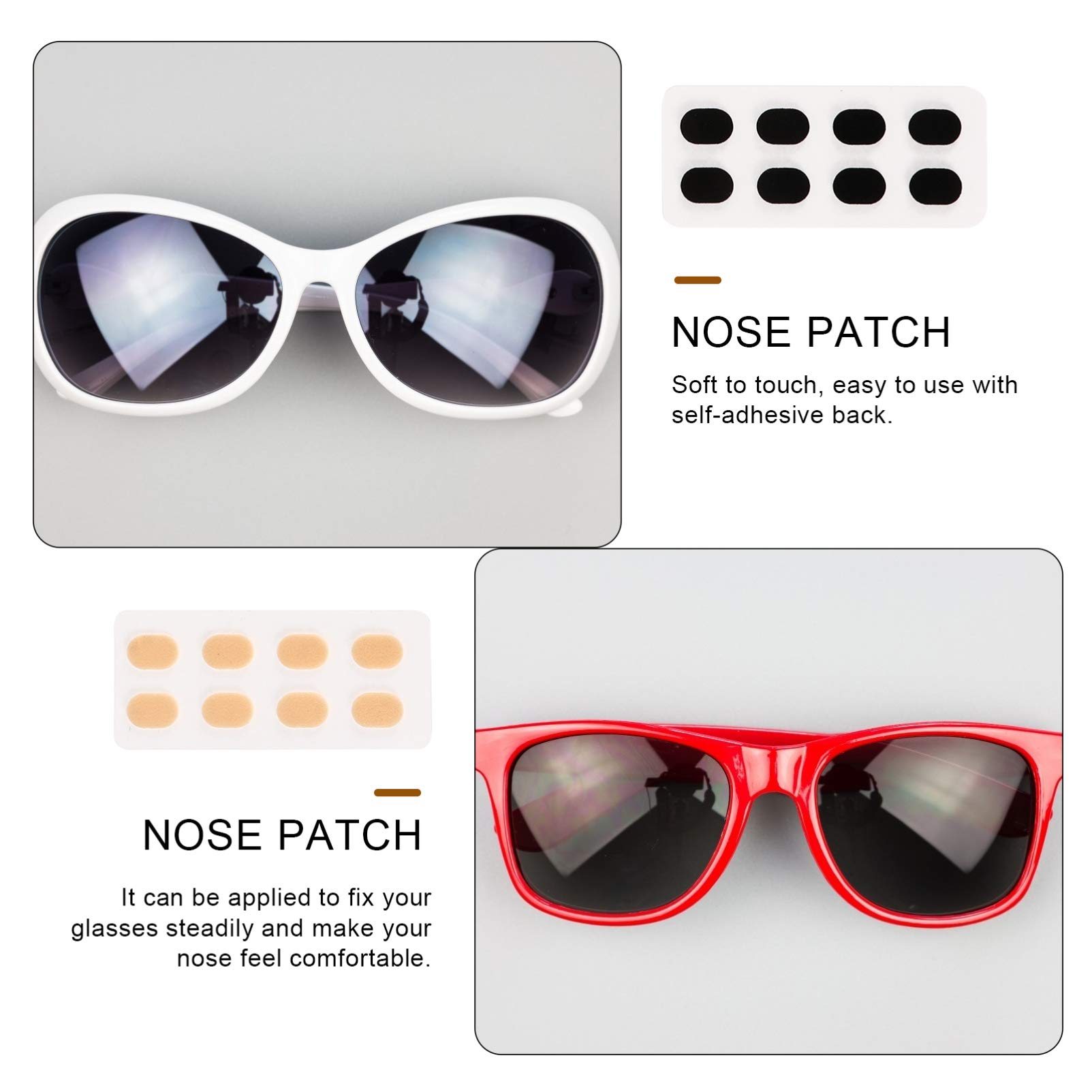 20 Sheets Non-Slip Eyeglass Nose Pads - Anti-Skid Nose Patch & Nasal Stick for Glasses - Comfortable Nose Pads Accessories for All-Day Wear - Perfect for Reading, Working, and Outdoor Activities
