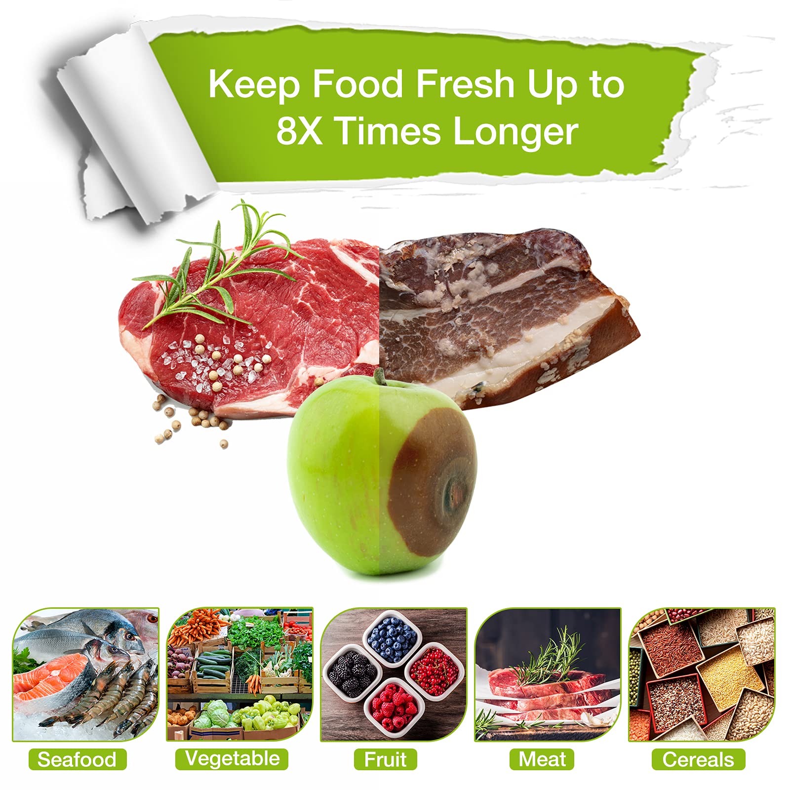 Premium Vacuum Sealer Bags 6-Pack - 15
