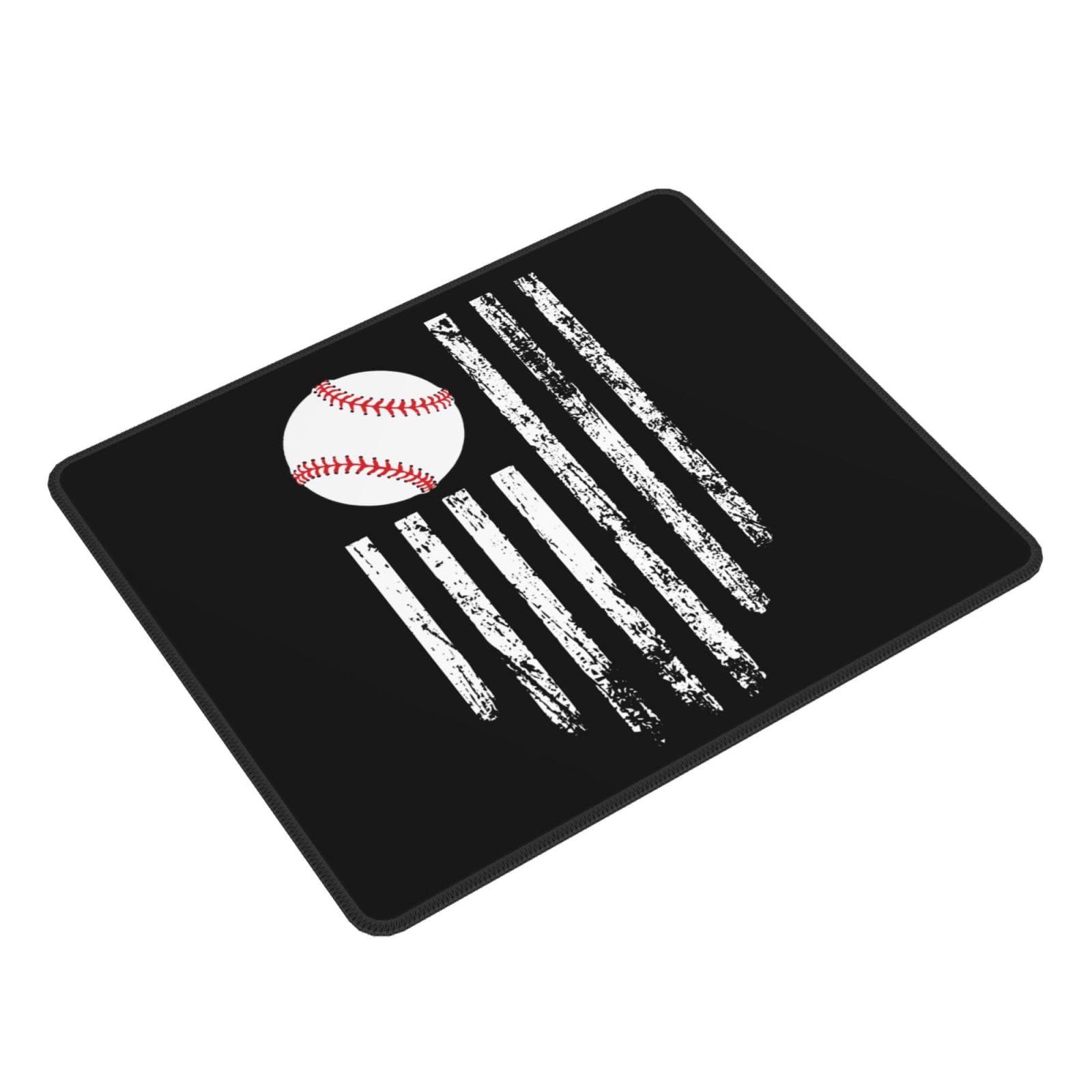 SIYTUAU Baseball USA Flag Mouse Pad - Waterproof, Non-Slip Rubber Gaming Mouse Pad 10x12 inch for Laptop & Office - Perfect for Baseball Fans, Gamers & Patriotic Decor