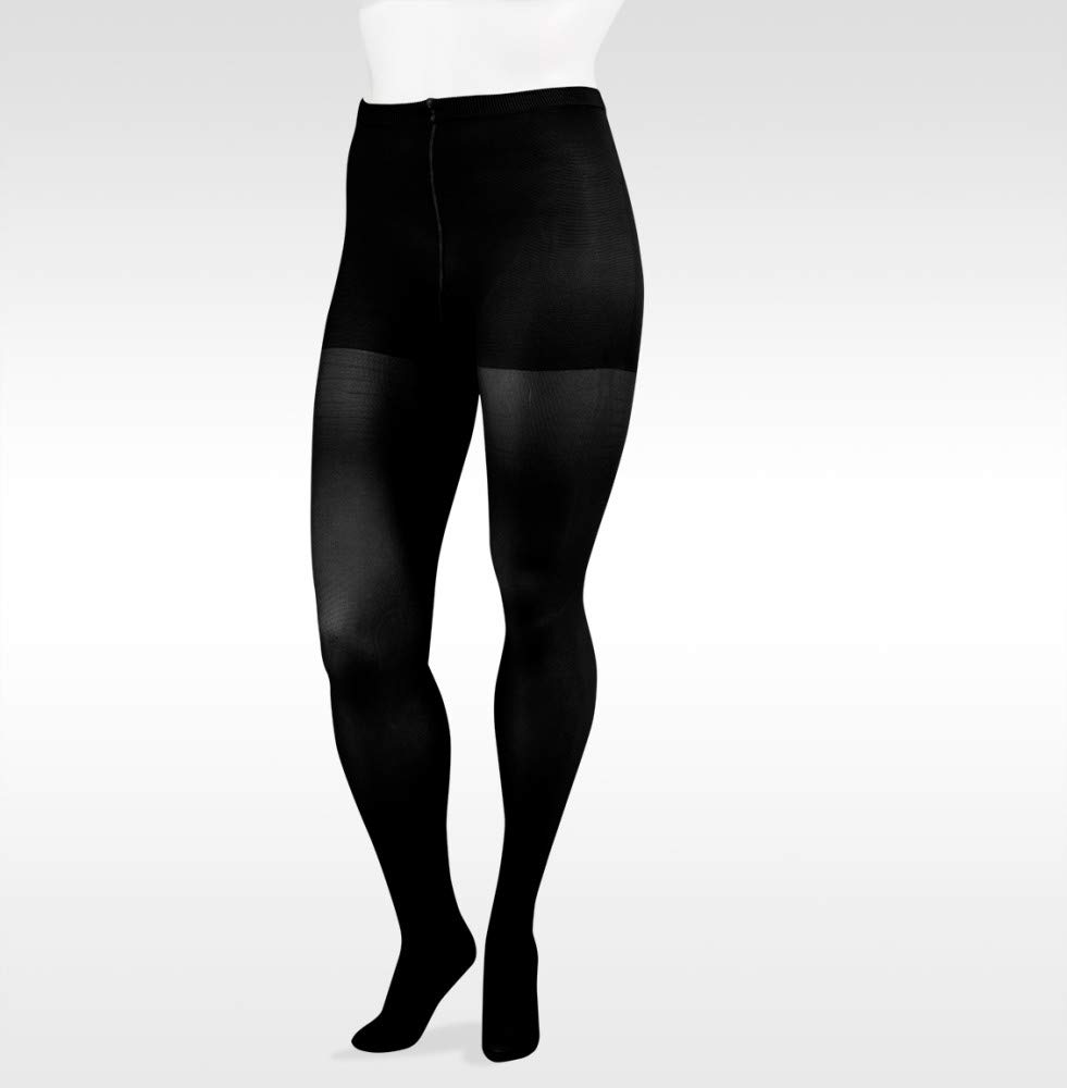 Juzo Soft 2001 20-30mmHg Closed Toe Compression Pantyhose - Black, Size 4 (IV) Short - Medical Support Stockings for Varicose Veins, Swelling & Circulation - Perfect for Travel, Pregnancy & Daily Wear