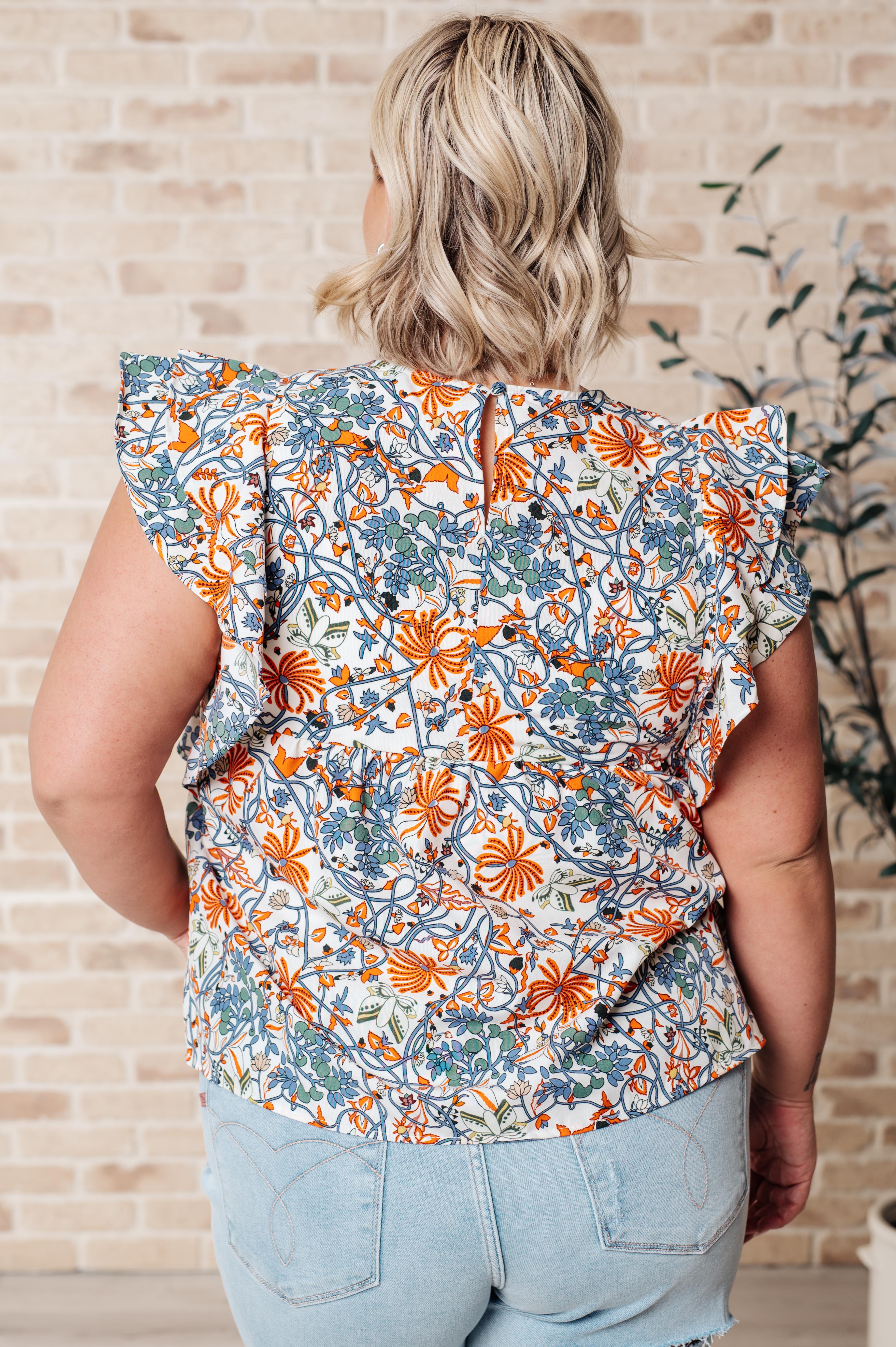 Elegant Flutter Sleeve Blouse for Women - Soft & Comfortable Casual Top - Perfect for Office, Date Night & Summer Outfits