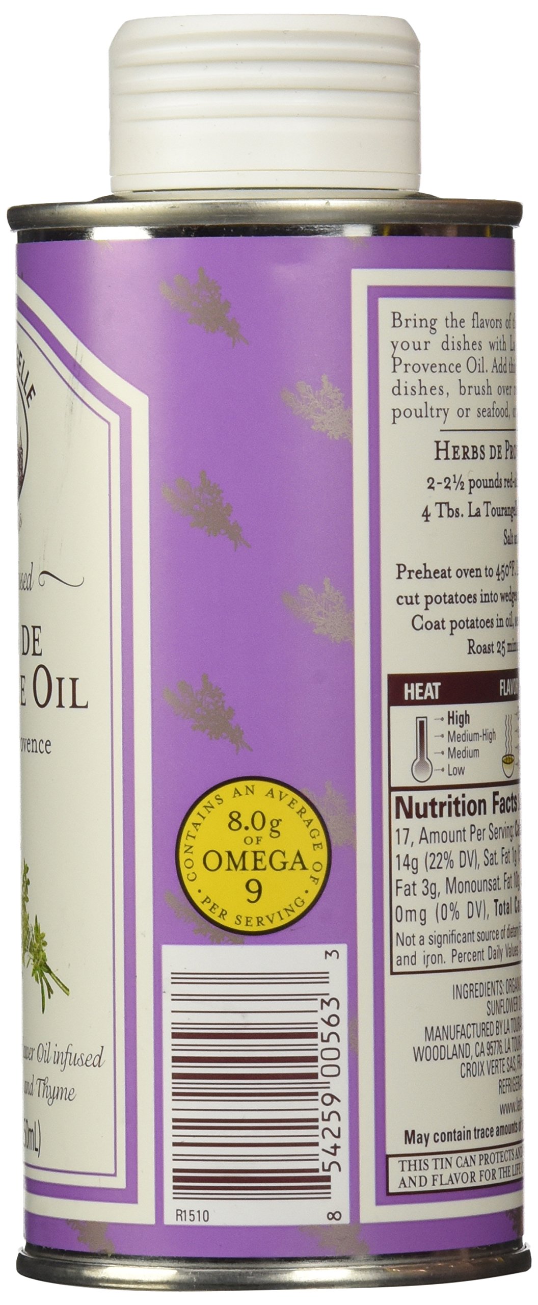 La Tourangelle Garlic & Herbs de Provence Infused Olive Oil Bundle - 8.45 fl oz - Premium Cooking Oil for Salads, Pasta & Grilling - Artisan French Culinary Oil Gift Set