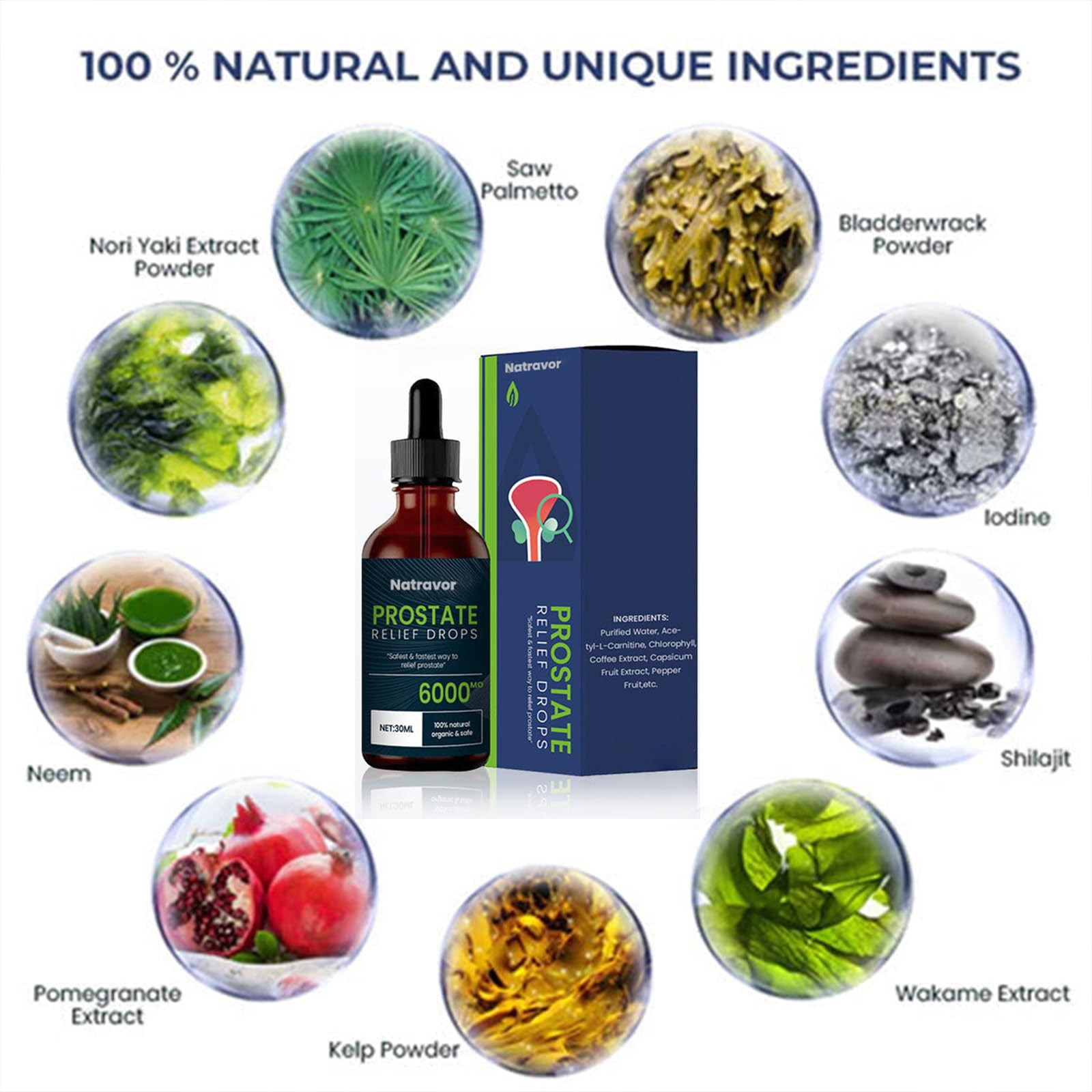 Natravor Prostate Support Drops - Natural Prostate Health Supplement for Men with Saw Palmetto & Pumpkin Seed Extract - Promotes Urinary Flow & Comfort (2 Bottles) - Ideal for Nighttime Relief & Active Lifestyle Support