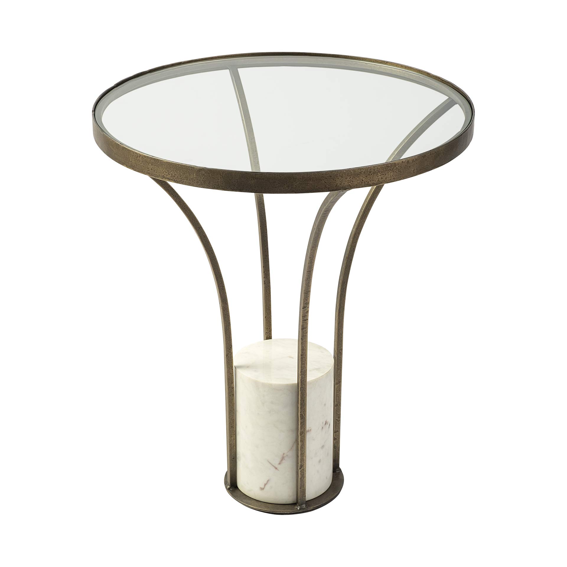 Mercana Jacinta II Large Gold End Tables - Modern Nightstands for Living Room, Bedroom & Office Decor