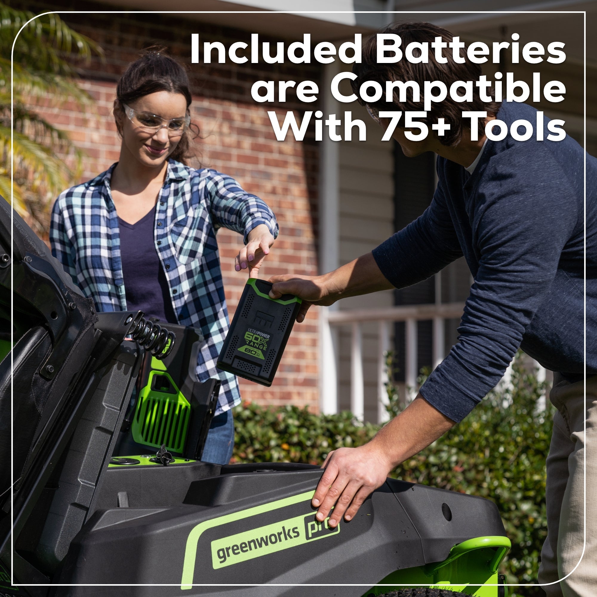 Refurbished 60V 42-Inch Cordless Battery-Powered Riding Lawn Mower - Perfect for Large Yards, Landscaping & Commercial Use