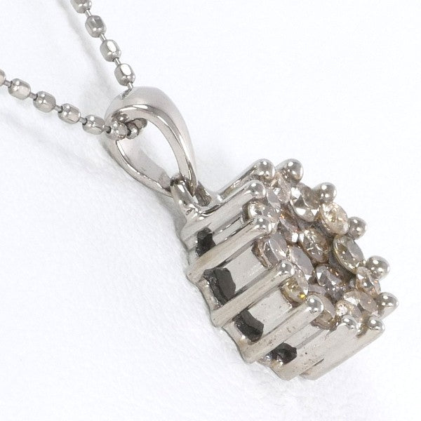 18K White Gold Brown Diamond Necklace for Women - Elegant Luxury Jewelry Gift for Anniversary, Valentine's Day & Special Occasions - Perfect for Evening Parties, Weddings & Date Nights