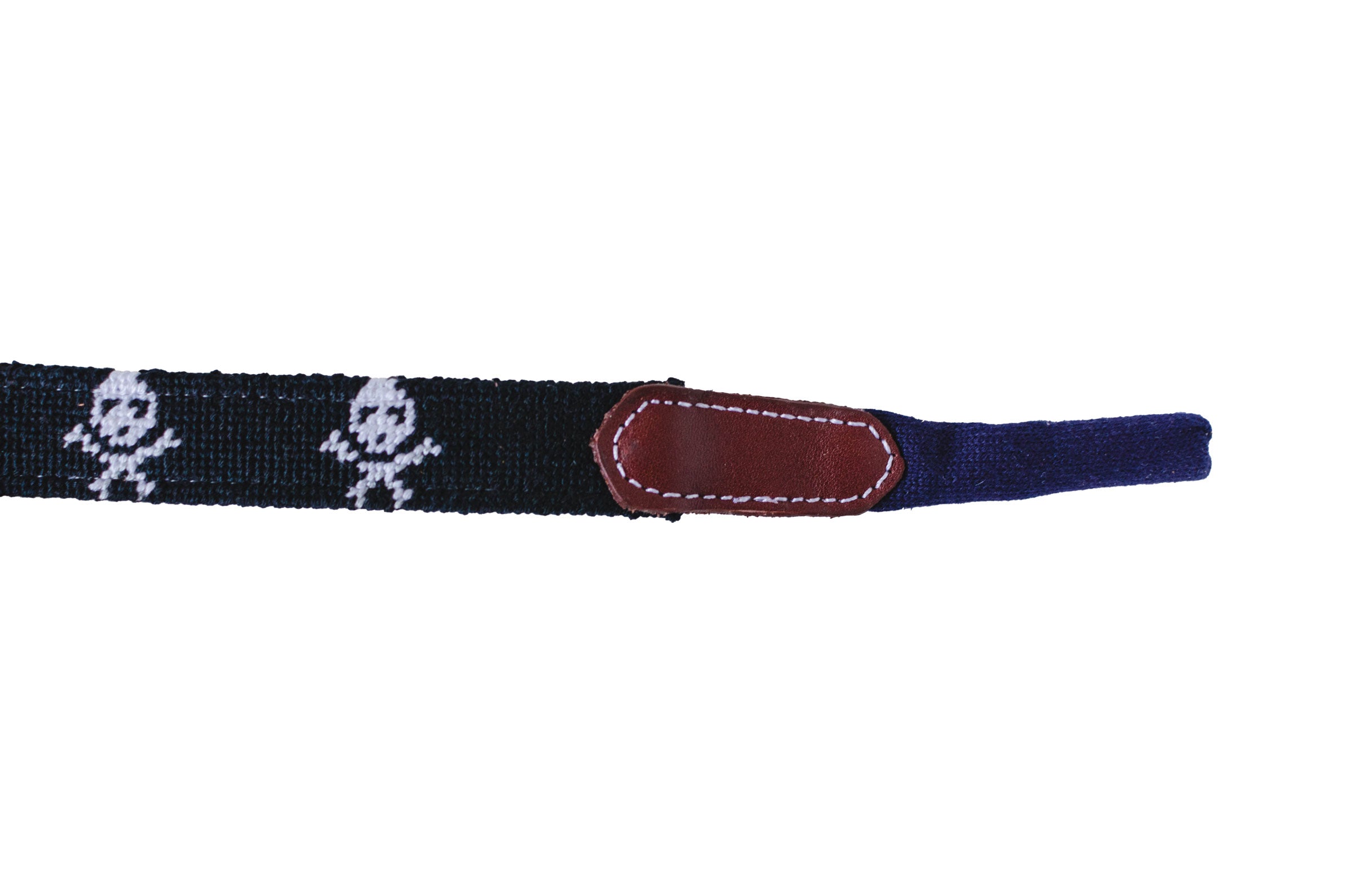 Jolly Roger Black Needlepoint Sunglass Straps - Pirate Style Eyewear Retainers for Sports, Boating & Outdoor Activities