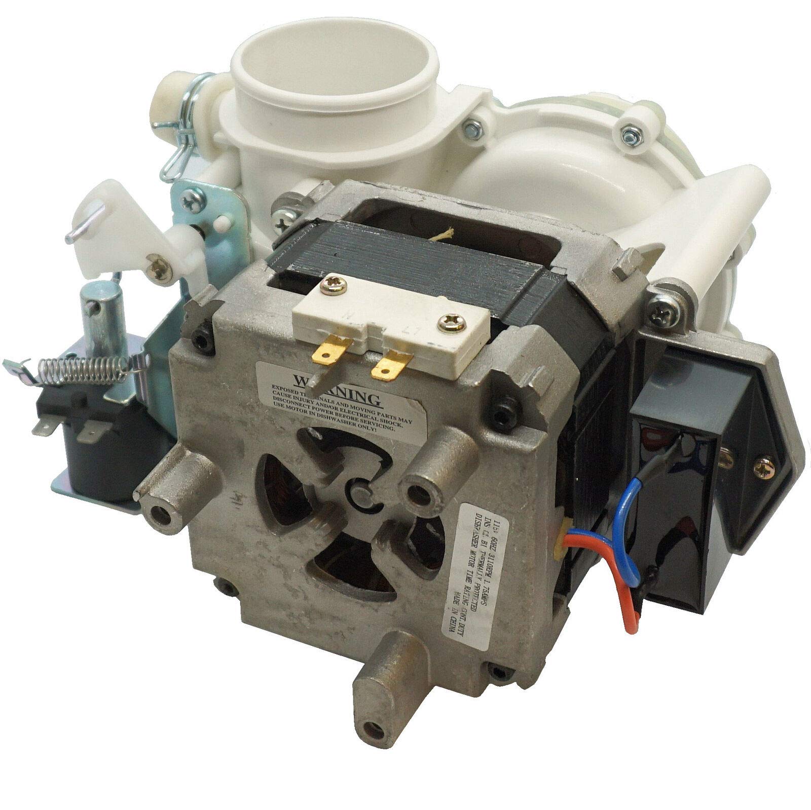 GE Dishwasher Pump Motor Replacement - AP4980659, PS3486941, WD26X10051 Compatible with Multiple Models (ADW1100N Series) - Perfect for Kitchen Appliance Repair & Maintenance