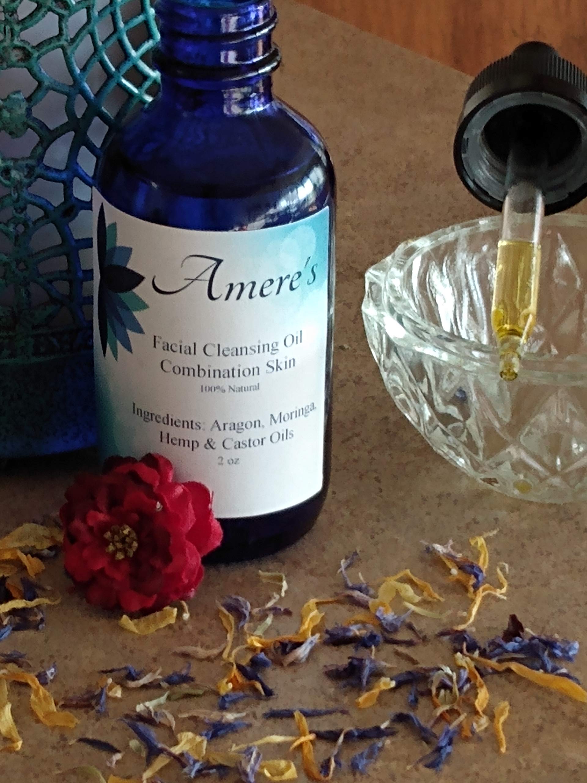 Best Facial Cleansing Oil for Combination Skin - Gentle Deep Pore Cleanser with Natural Ingredients - Perfect for Daily Skincare Routine & Makeup Removal