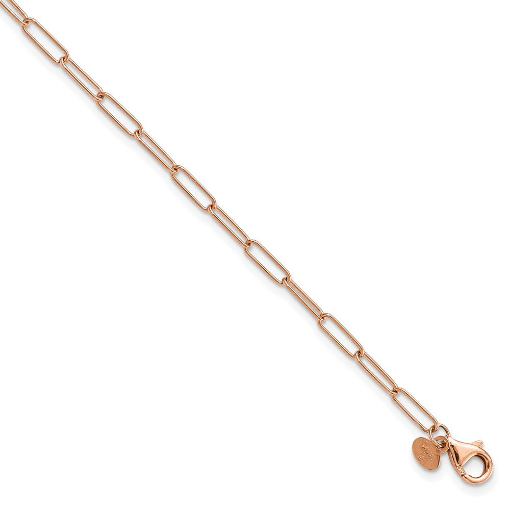 14K Rose Gold Fancy Link Bracelet or Anklet LF1608 - Elegant Jewelry for Women, Perfect for Parties, Weddings & Everyday Wear