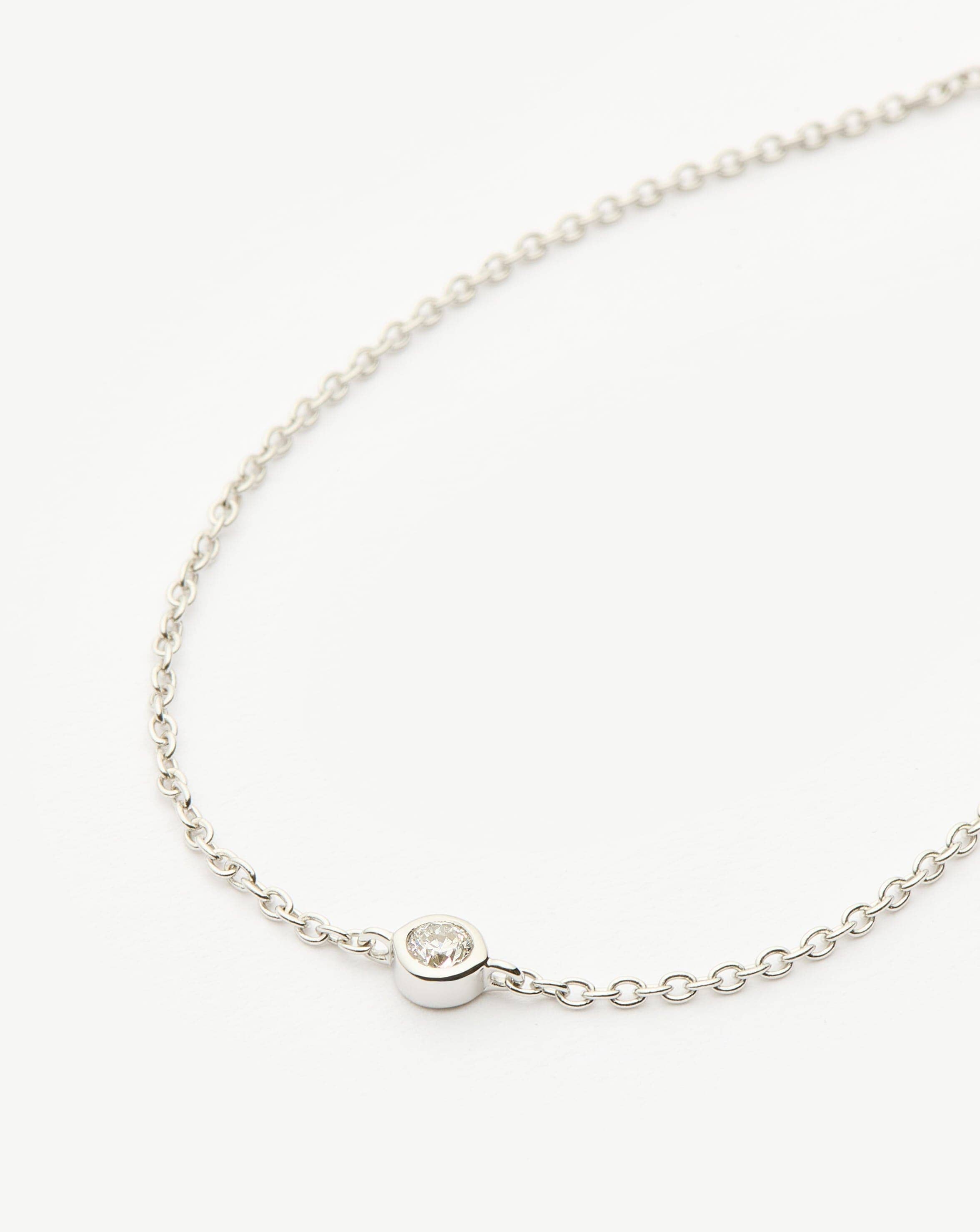 14K Solid White Gold Diamond Solitaire Bracelet for Women - Elegant Tennis Bracelet for Everyday Wear & Special Occasions