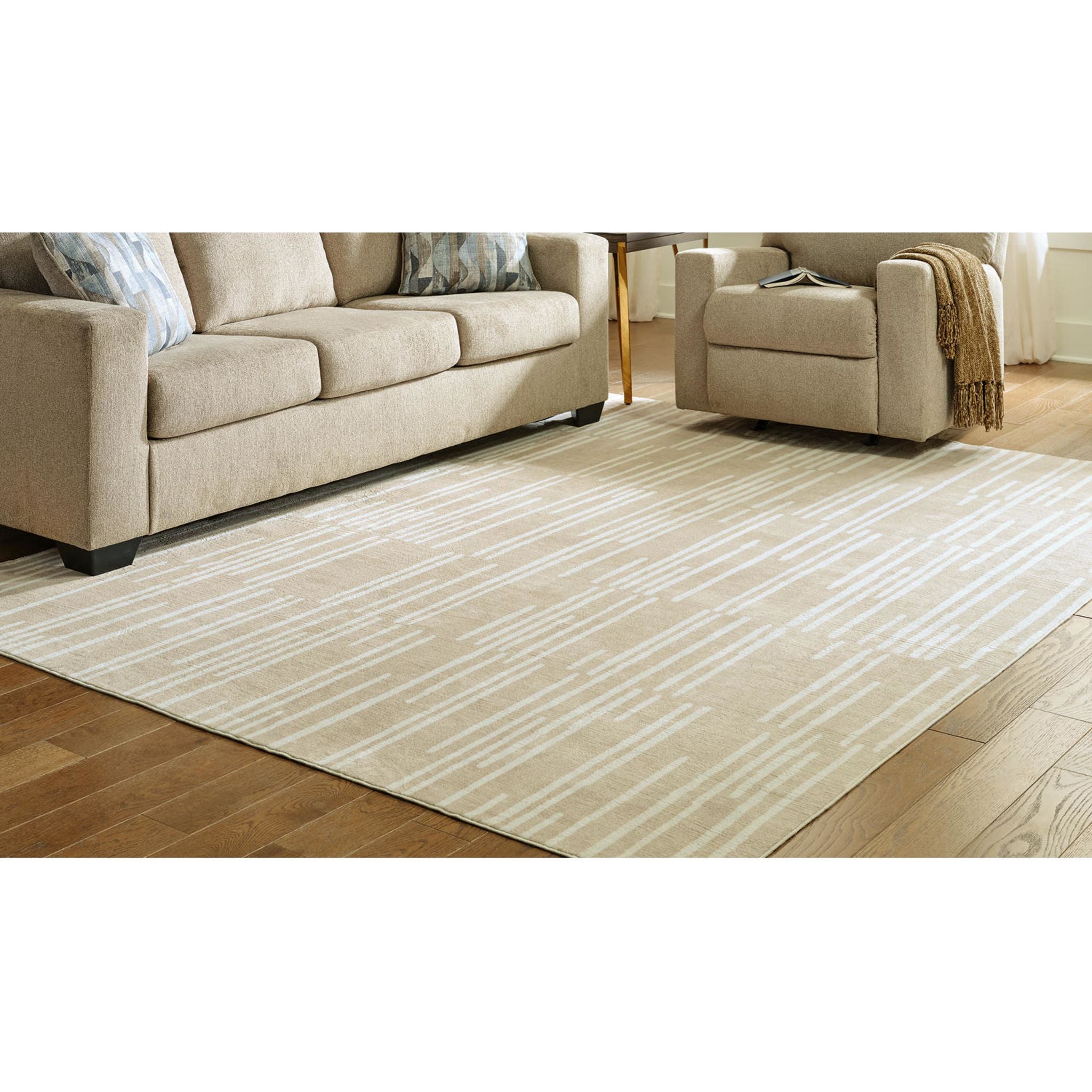 Ardenville Soft Plush Area Rug - Non-Slip Living Room Carpet for Home Decor, Bedroom, Office - Machine Washable & Stain Resistant (5'x7', Grey)