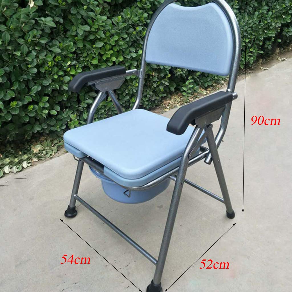 3 in 1 Homecare Commode Chair - Heavy Duty Folding Shower Bench with Handles & Removable Bucket - Adjustable Toilet Seat for Elderly, Handicapped & Obese Adults - Ideal for Bathroom Safety & Mobility Assistance