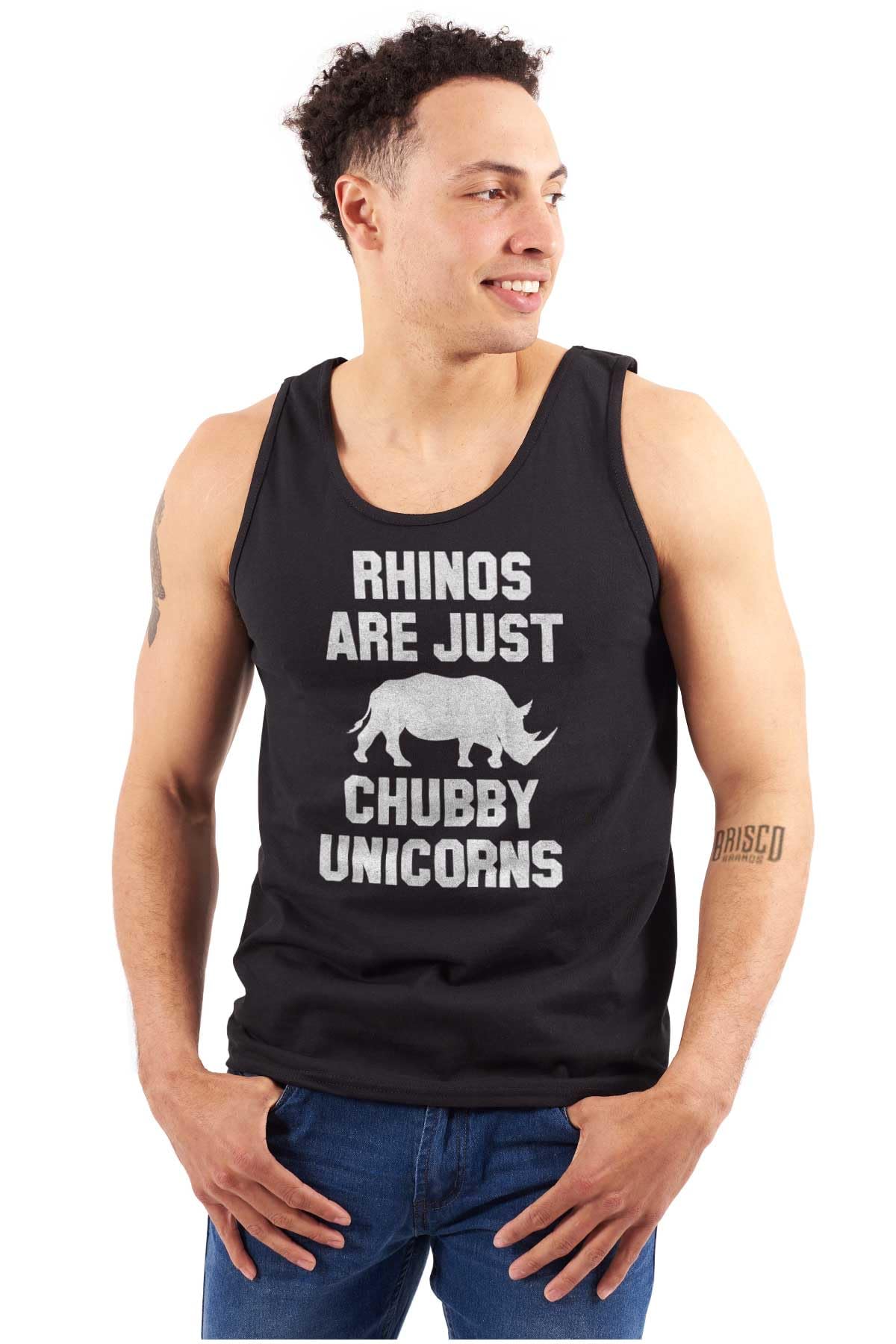 Funny Rhino Unicorn Graphic Tank Top for Men & Women - Perfect for Casual Wear, Gifts, and Unicorn Lovers