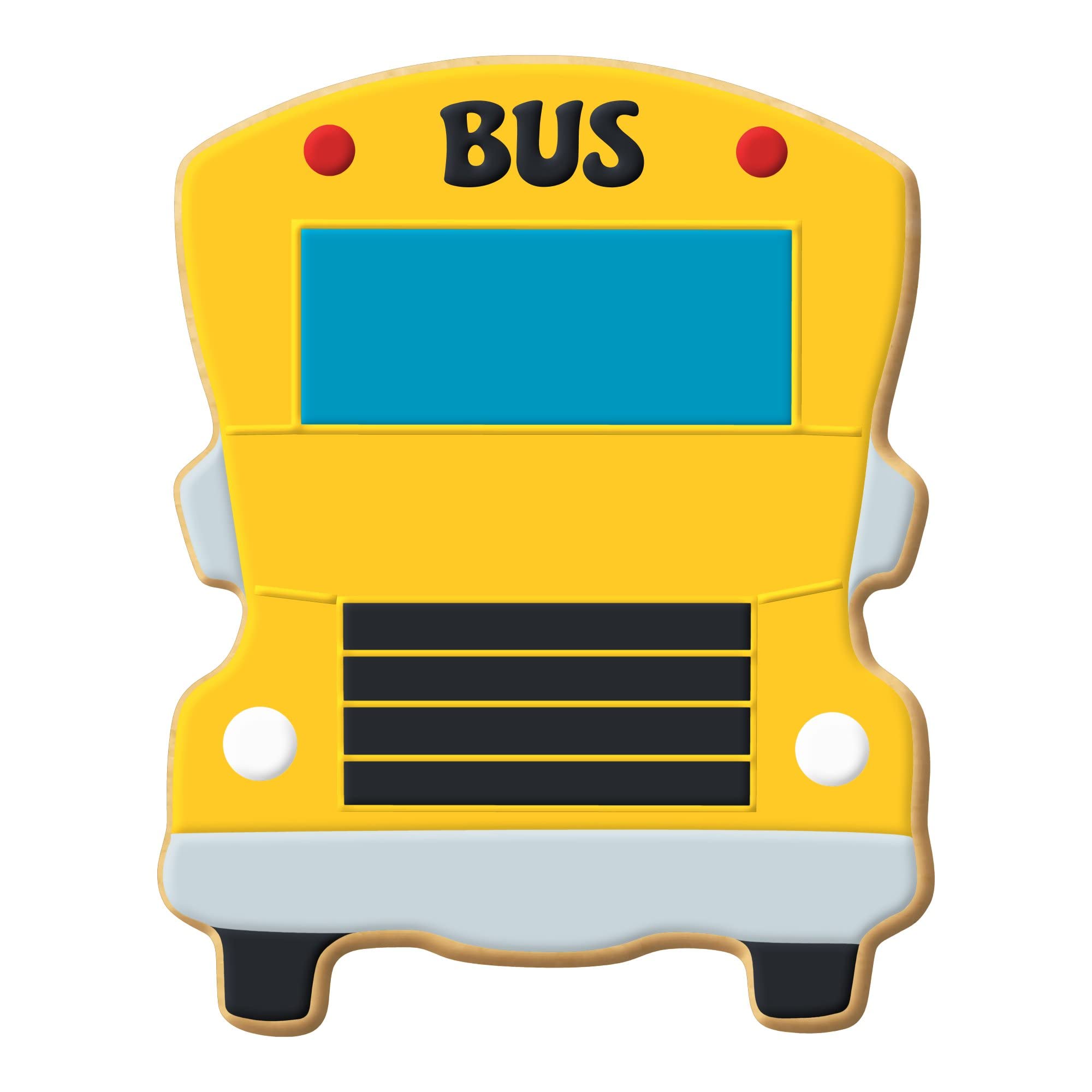 3.5 Inch School Bus Front Cookie Cutter - USA Made Tin Plated Steel Cookie Mold for Baking, Party Favors & School Themed Events