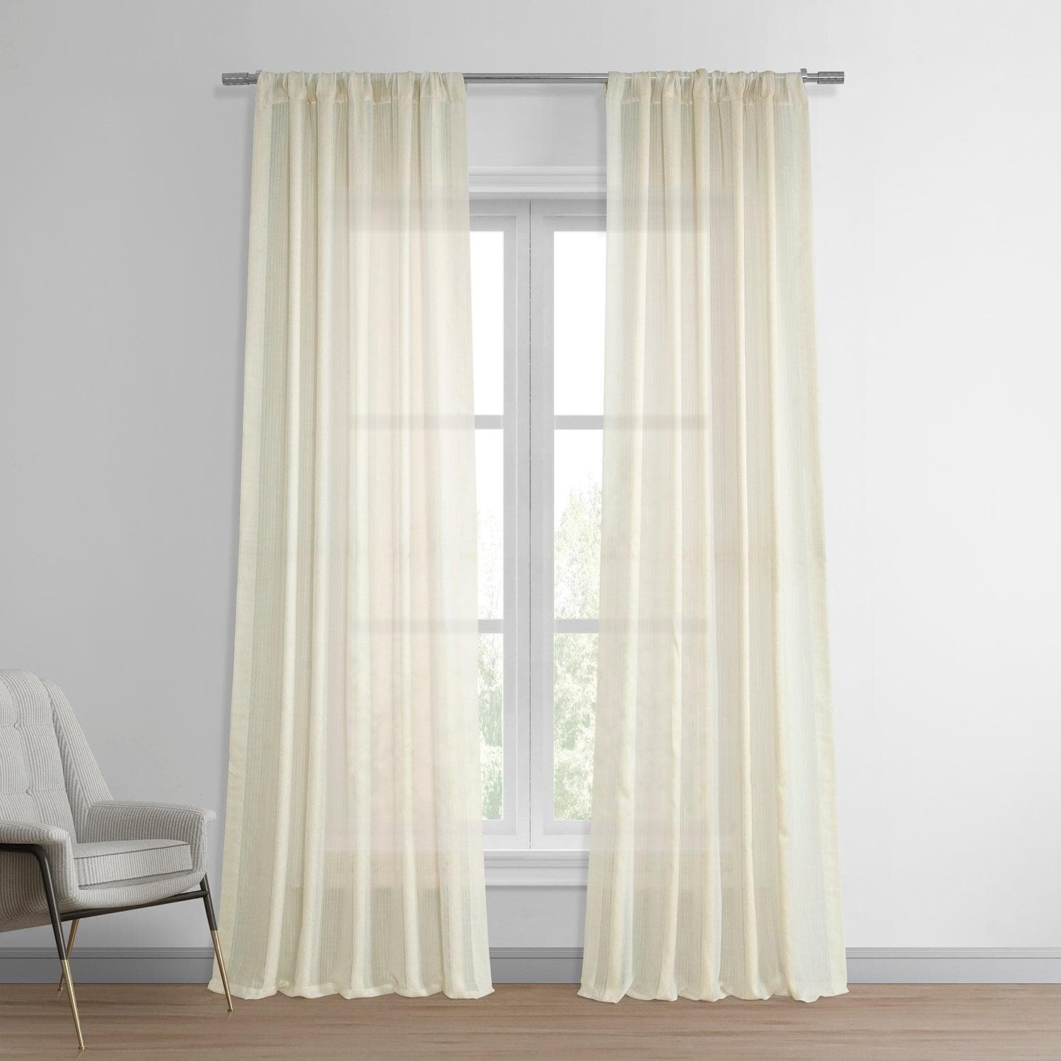 Premium Birch French Linen Curtains - Blackout Thermal Insulated Drapes for Living Room & Bedroom - Elegant Home Decor for Windows (50