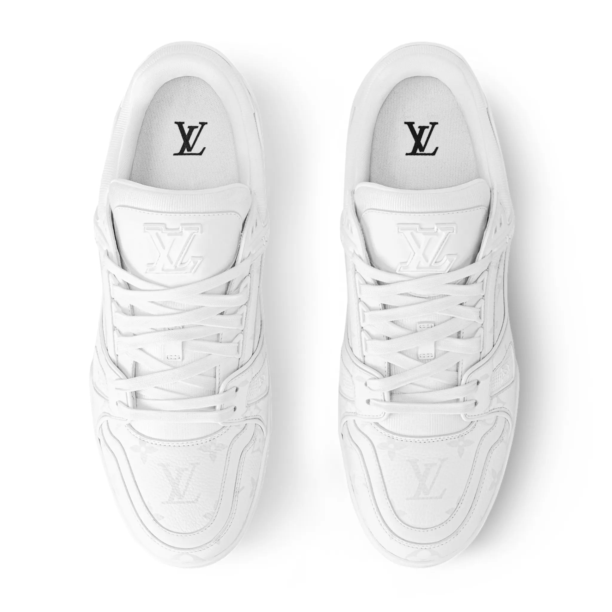 Louis Vuitton LV Trainer White Monogram Sneakers for Men - Luxury Designer Casual Shoes | Perfect for Streetwear, Dating & Everyday Fashion