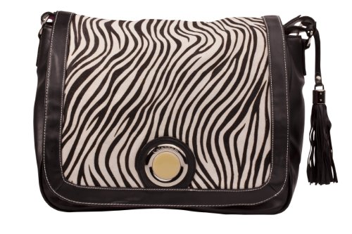 Kalencom Madonna Messenger Bag - Stylish Zebra Black & White Crossbody Purse for Women | Perfect for Work, Travel & Everyday Use