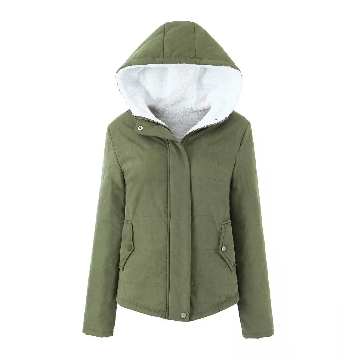 Warm Winter Women's Hooded Puffer Jacket - Cotton Wool Blend Thick Long Sleeve Coat for College Style | Perfect for Cold Weather, Outdoor Activities & Casual Wear