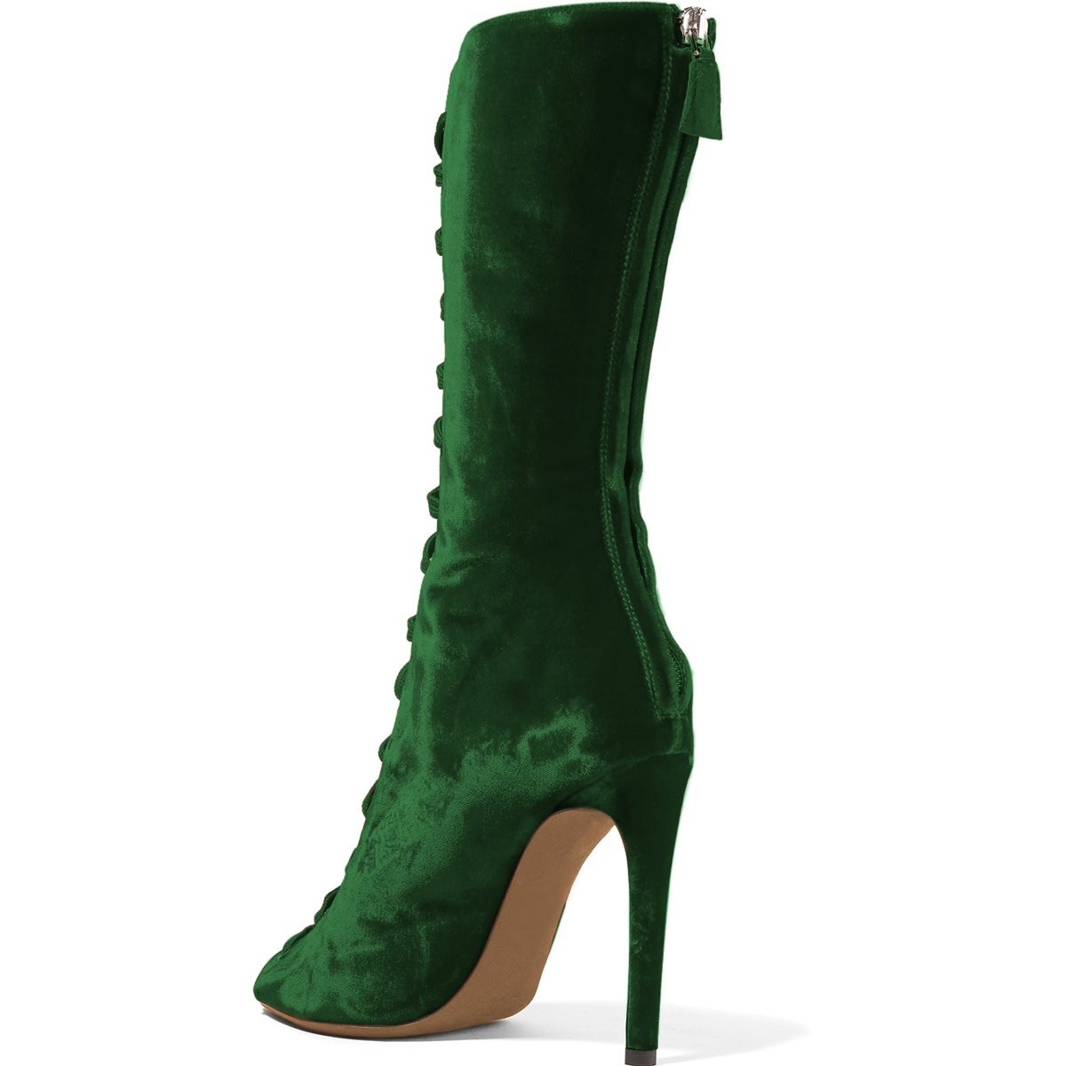 Sexy Peep Toe Thigh High Boots for Women - Lace Up Stiletto Heel Dress Booties | Perfect for Night Out, Party & Date Night