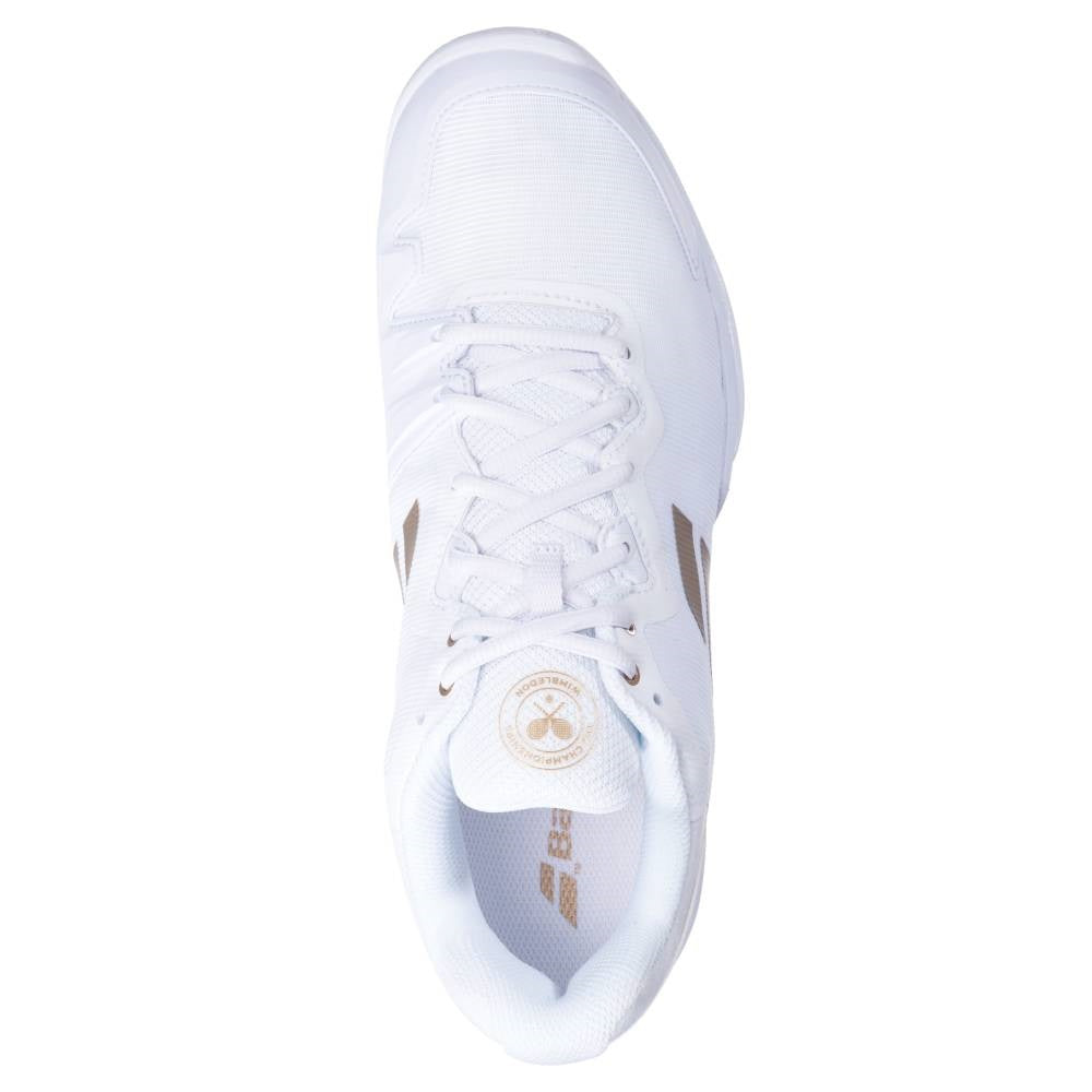 Babolat SFX 3 AC Wimbledon Women's Tennis Shoes - White | Comfort & Support for Competitive Play | Perfect for Clay & Hard Court Matches