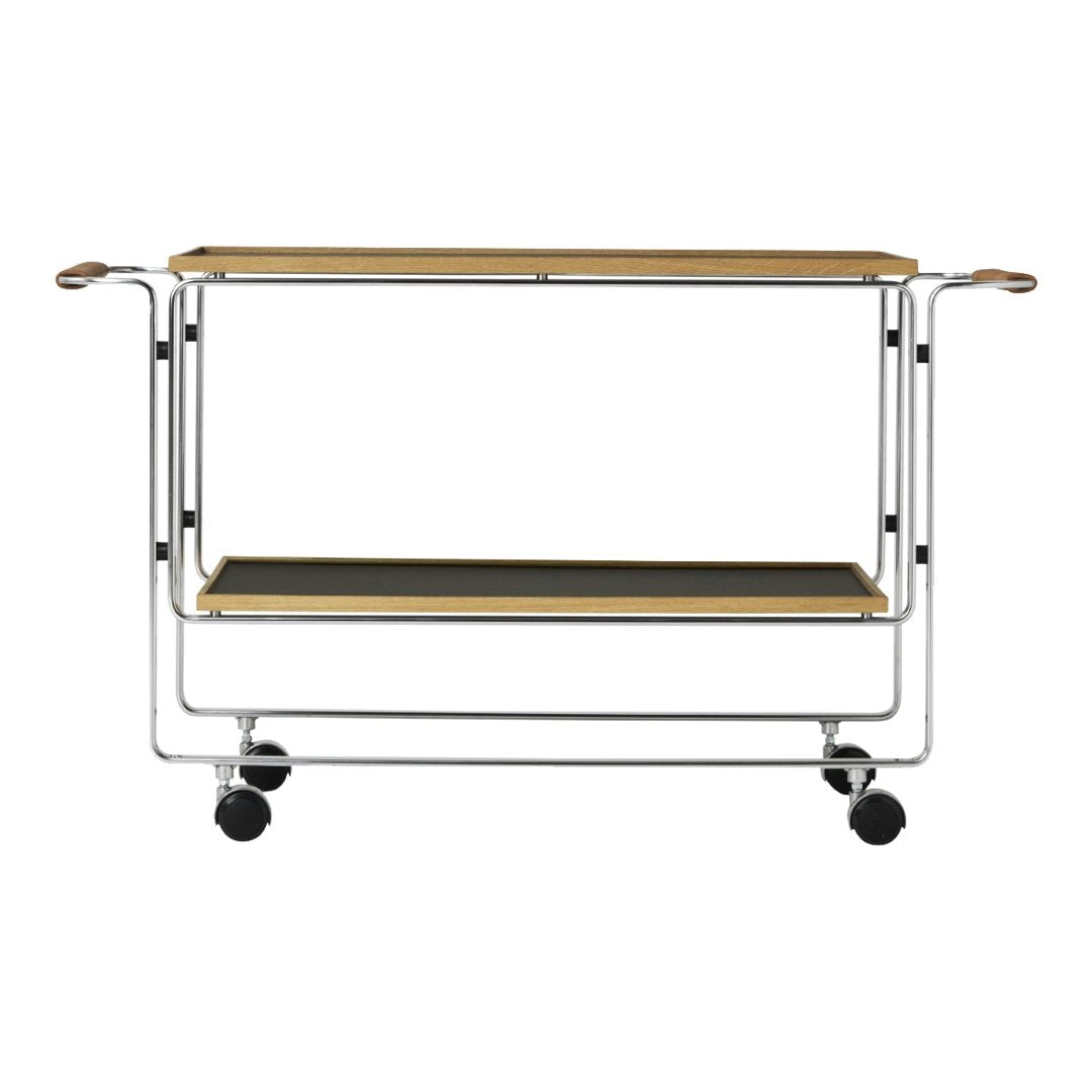 Horst Bruning HB 128 Bar Cart - Premium Rolling Bar Cart with Wheels for Home & Commercial Use | Perfect for Parties, Restaurants, and Outdoor Entertaining