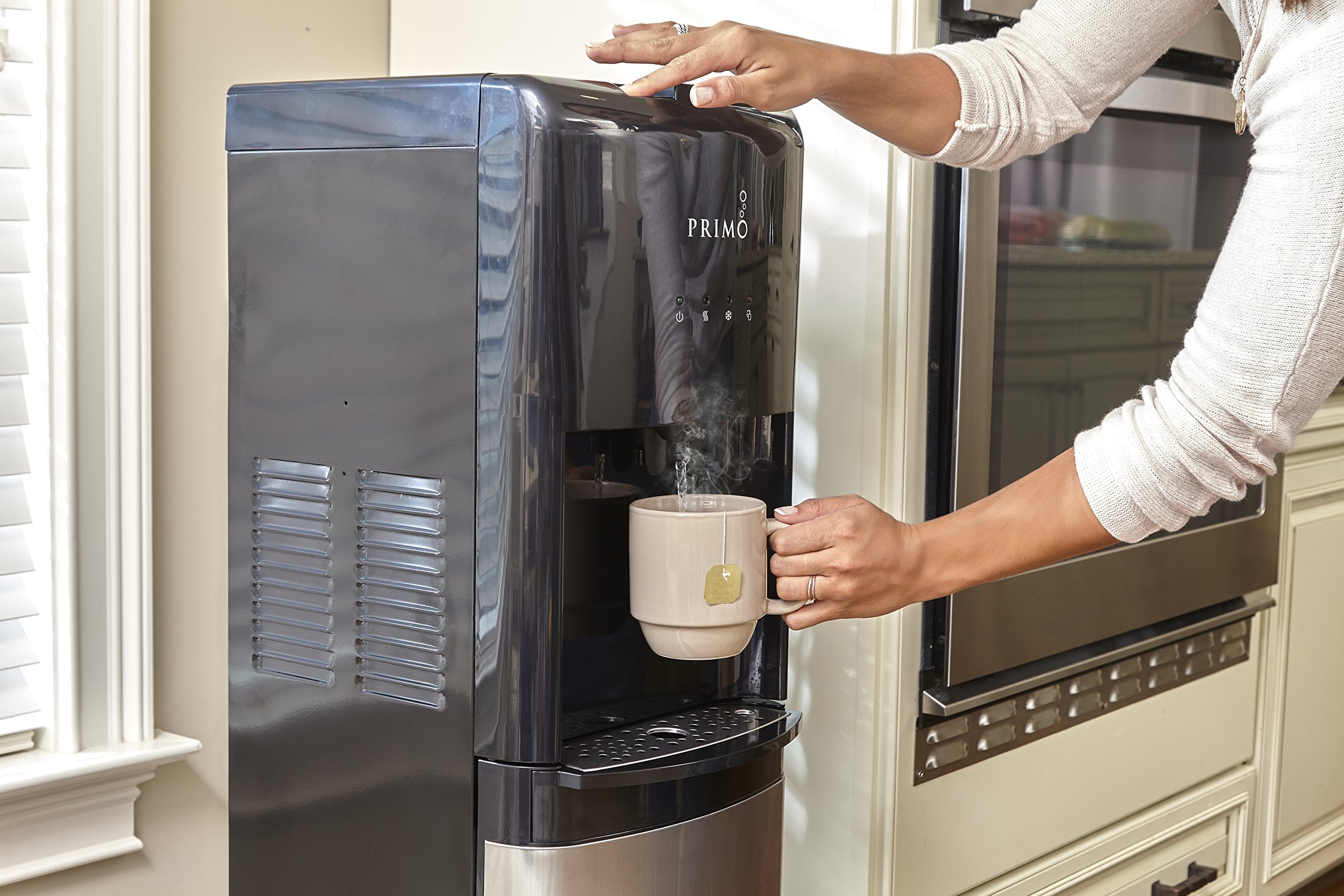 Primo Stainless Steel Bottom Load Water Cooler Dispenser - Hot, Cold & Cool Water Dispenser for Home, Office & Gym | Energy Efficient & Space Saving Design