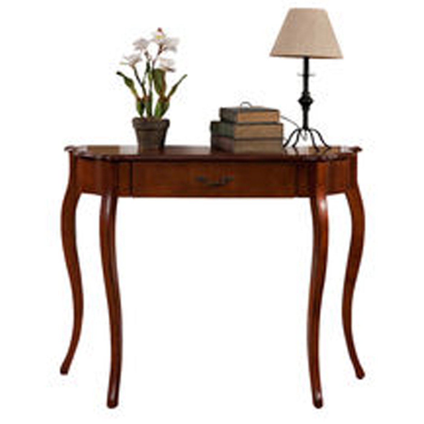 Handmade Cedar Wood Curved Console Table - Rustic Entryway Furniture for Hallway, Living Room & Foyer Decor