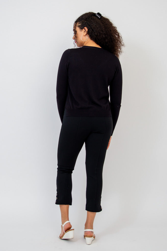 Jessica Women's Black Bamboo Cotton Sweater - Soft & Comfortable Pullover for Casual Wear, Office & Fall Outfits