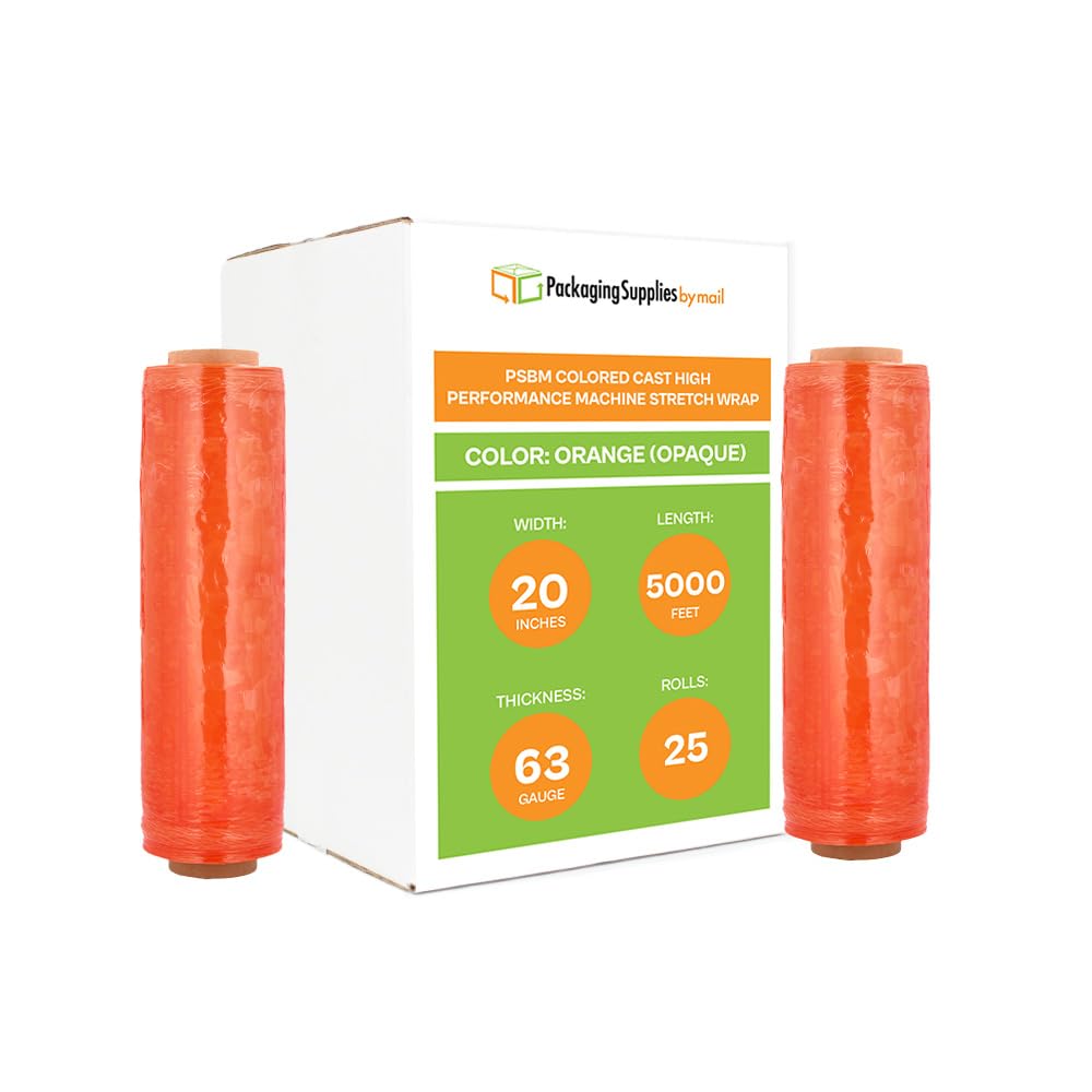 PSBM Orange Machine Stretch Wrap - 25 Pack, 20