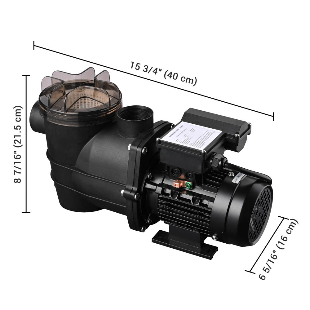 TheLAShop 3/4 HP Above Ground Swimming Pool Pump - Energy Efficient Water Circulation for Inground & Above Ground Pools, Spas, and Fountains | Perfect for Backyard, Residential & Commercial Use