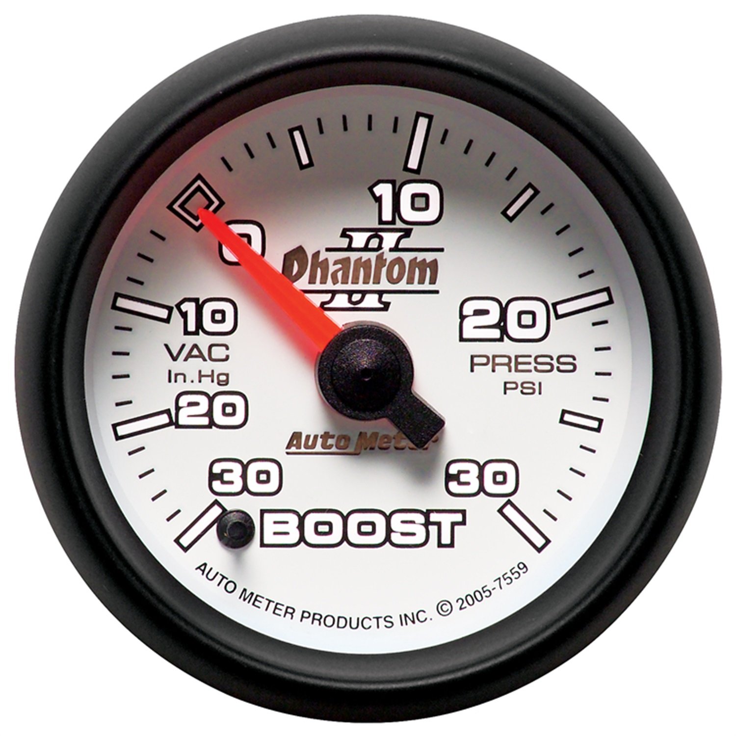 Auto Meter 7559 Phantom II Vacuum Gauge for Performance Cars