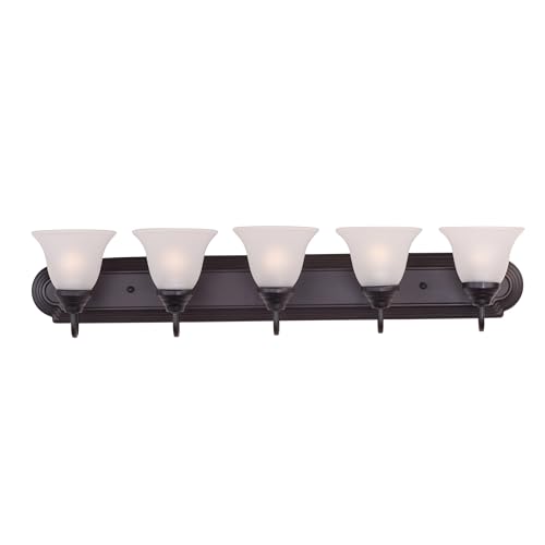 5-Light Early American Bathroom Vanity Light Fixture - 36