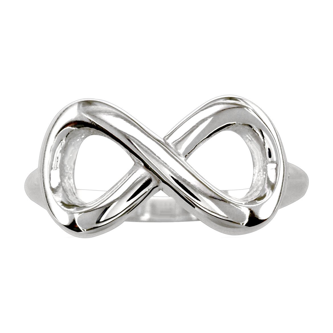 Sterling Silver Infinity Ring for Women - Elegant Wide Band Design, Perfect for Anniversary, Wedding, and Everyday Wear