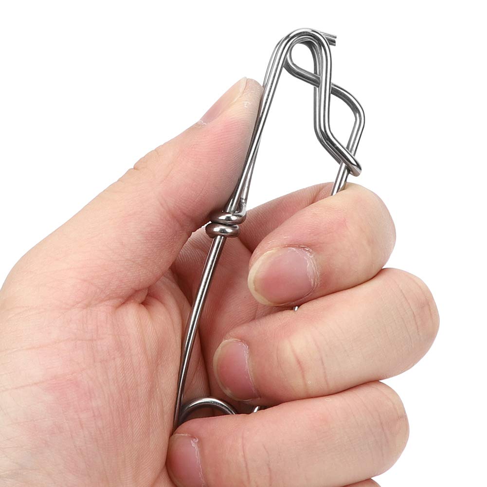 Alomejor Stainless Steel Longline Tuna Clip - Heavy Duty Fishing Snap Swivels & Branch Hanger for Saltwater Trolling - Perfect for Offshore Big Game Fishing and Commercial Longline Operations
