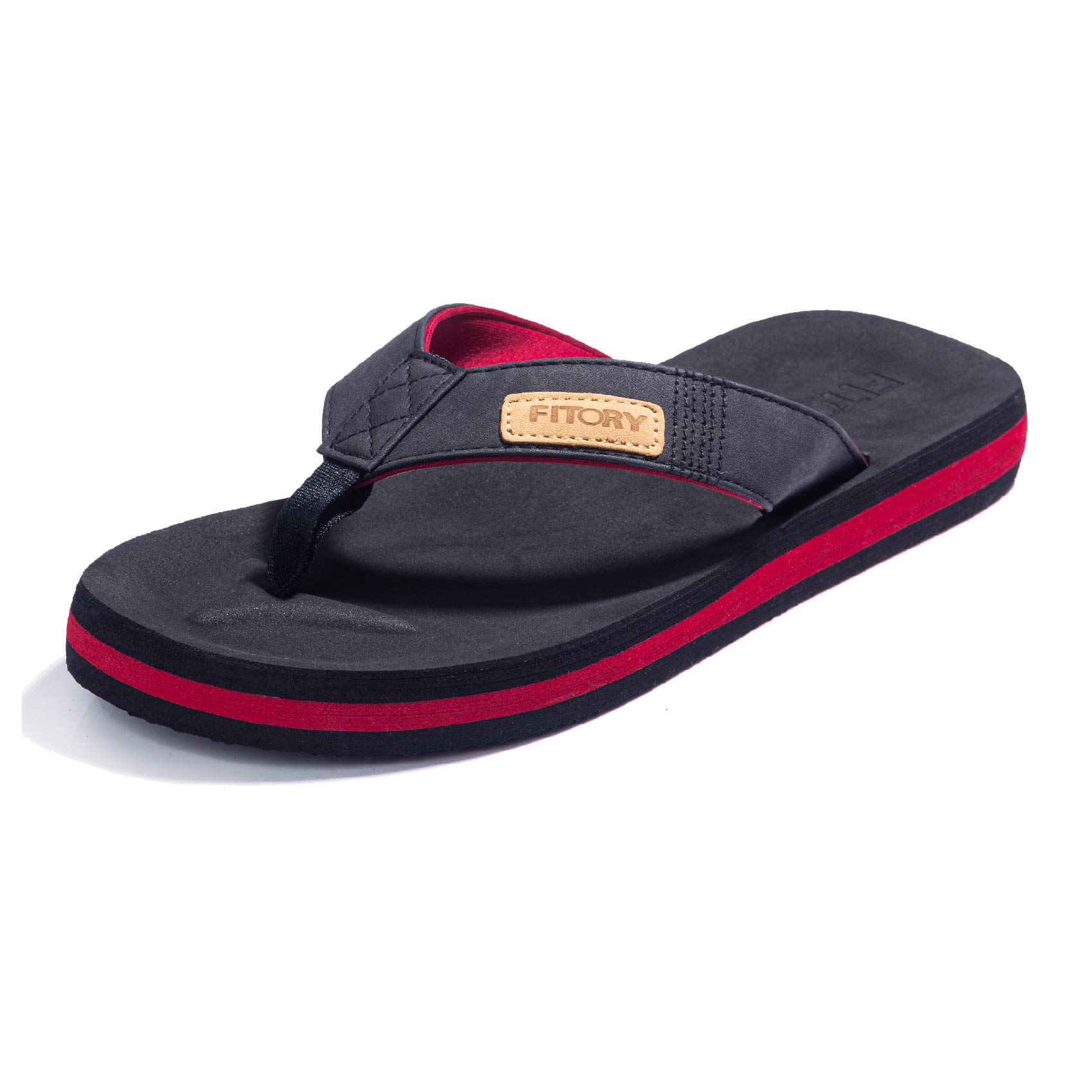 FITORY Men's Flip Flops - Comfortable Thong Sandals for Beach, Pool & Casual Wear - Sizes 6-15 | Lightweight Summer Slippers for Outdoor Activities & Vacation