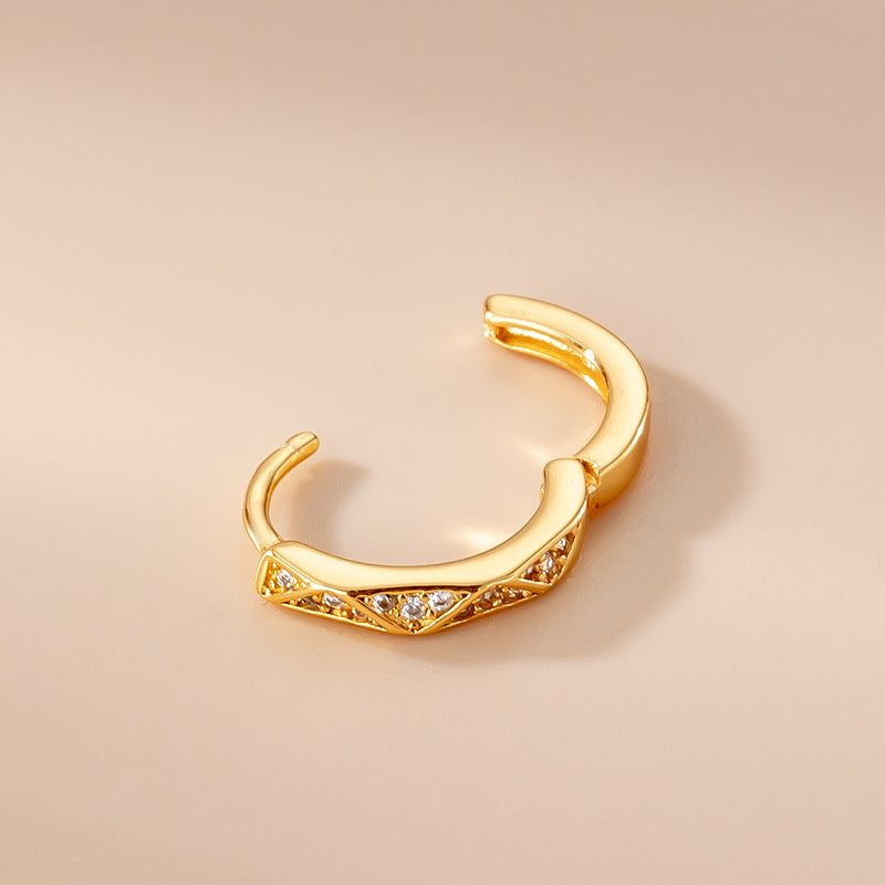 18K Gold Cross Cartilage Hoop Huggie Earrings for Women - Minimalist Religious Jewelry for Everyday Wear, Gifts, and Special Occasions