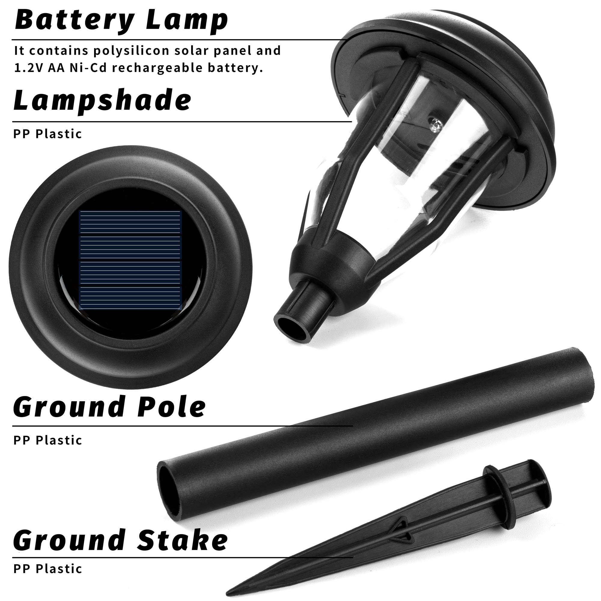 SOLPEX 8 Pack Solar Pathway Lights Outdoor Waterproof - Solar Powered Garden Lights for Yard, Walkway, Driveway & Landscape - Warm White LED Solar Path Lights for Nighttime Safety & Decoration