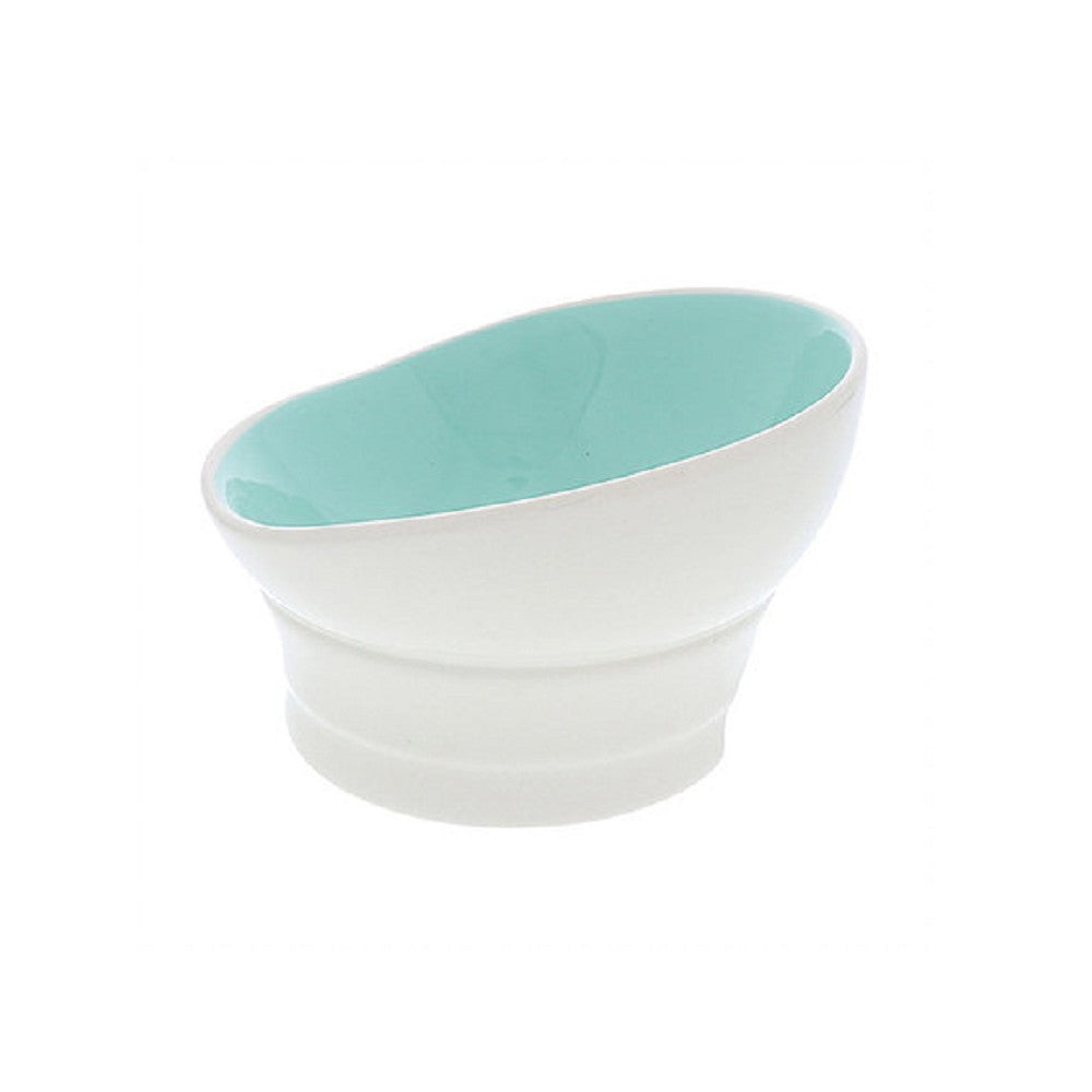 Elevated Ceramic Pet Bowl for Dogs & Cats - Non-Slip Raised Feeder with Stand for Comfortable Eating - Perfect for Small, Medium & Large Pets at Home or Travel