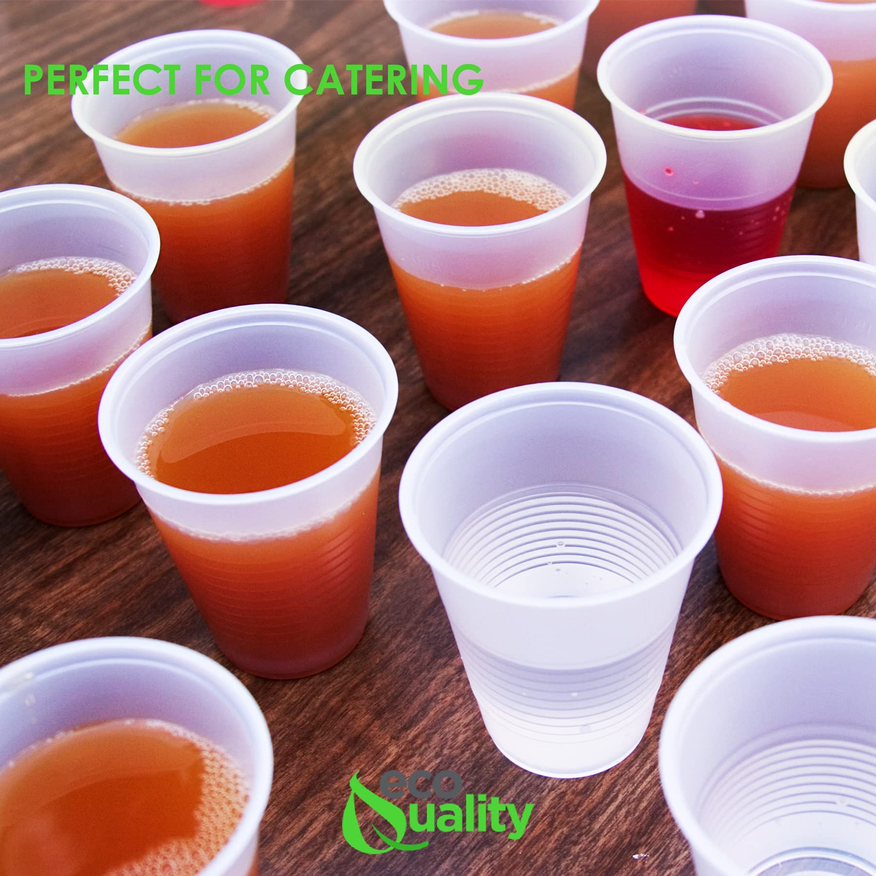7oz Clear Plastic Cups - Disposable 7 Ounce Party Cups for Cold Drinks, Soda, Water - Bulk Pack of 1200 for Home, Office, Events, Weddings & Takeout | Perfect for BBQs, Picnics, Birthday Parties & Catering