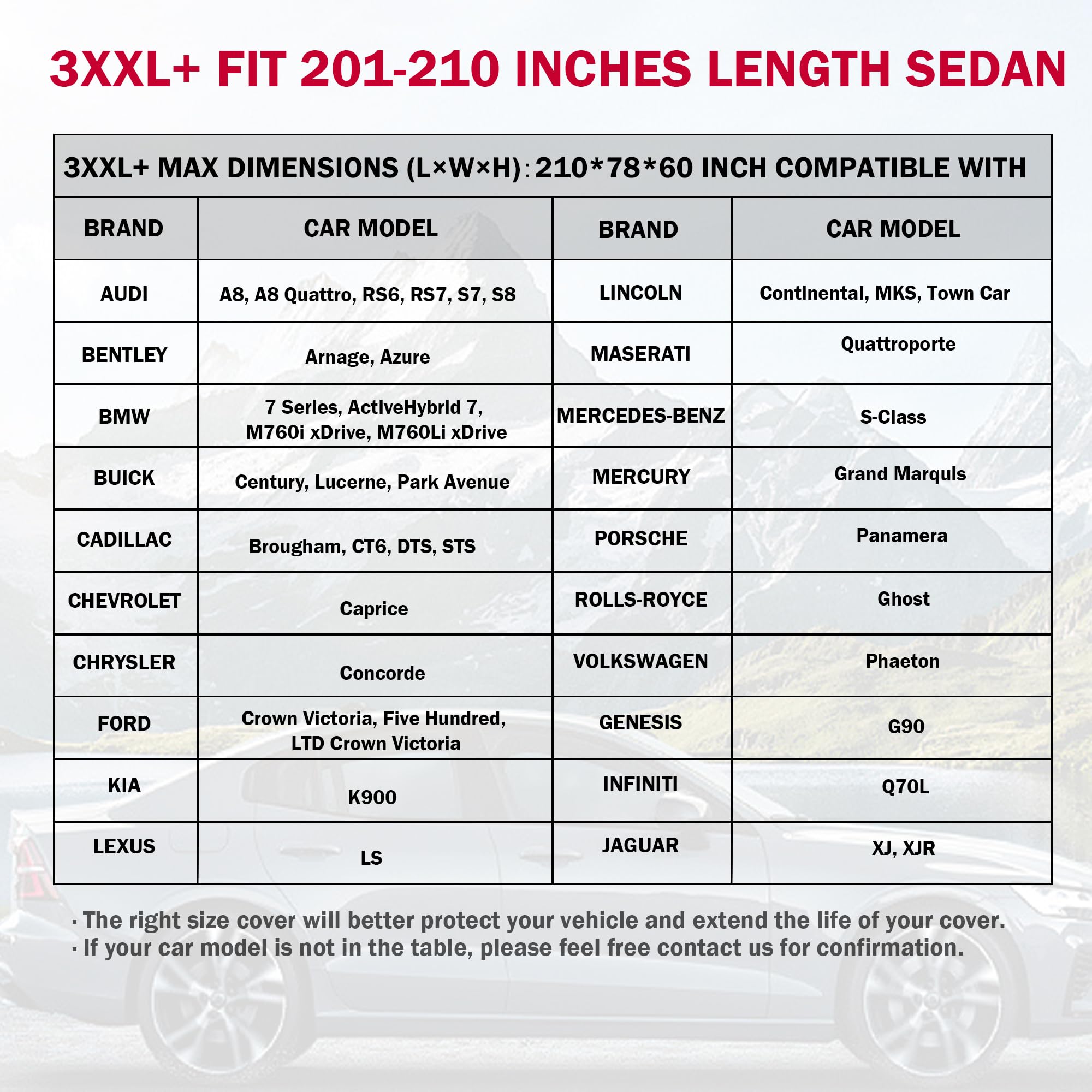 Waterproof All-Weather Car Cover for Outdoor Protection - Rain, Sun & Snow Resistant with PU Sealed Tape - Universal Fit for Sedans (201