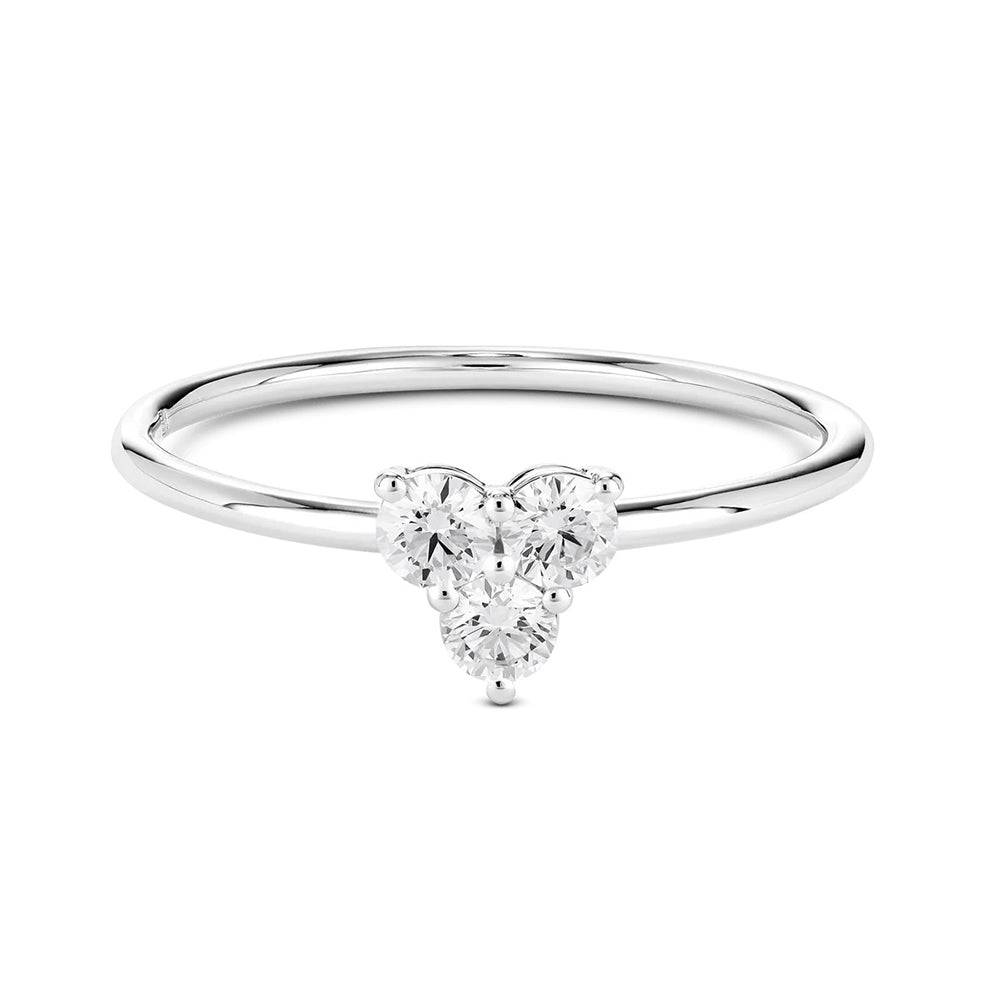 Lab Grown Diamond Promise Ring - Mini Trio Set for Women, Dainty & Elegant, Perfect for Anniversaries, Engagements & Special Occasions